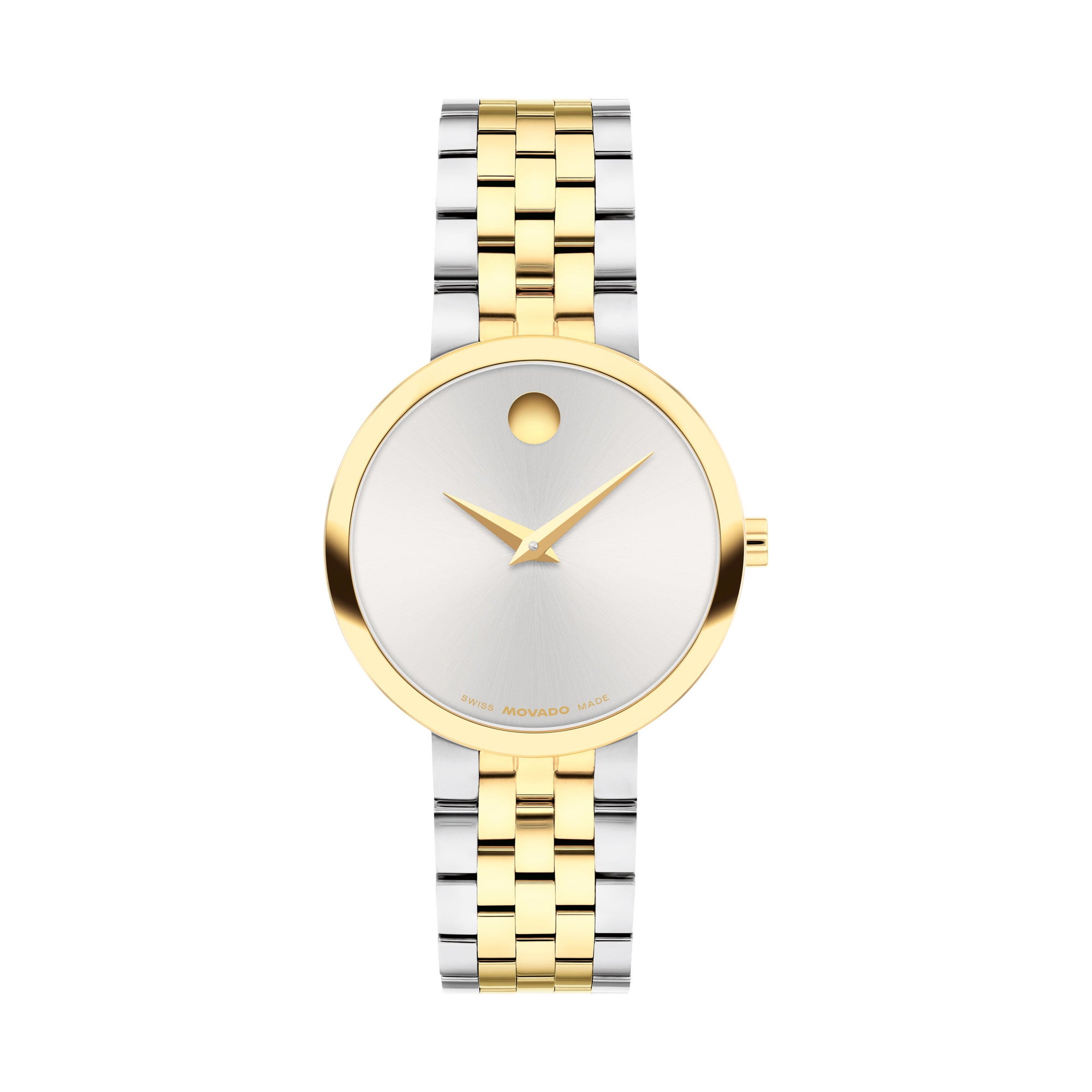 Ladies Museum Classic New Two-Tone Stainless Steel Watch Silver Dial