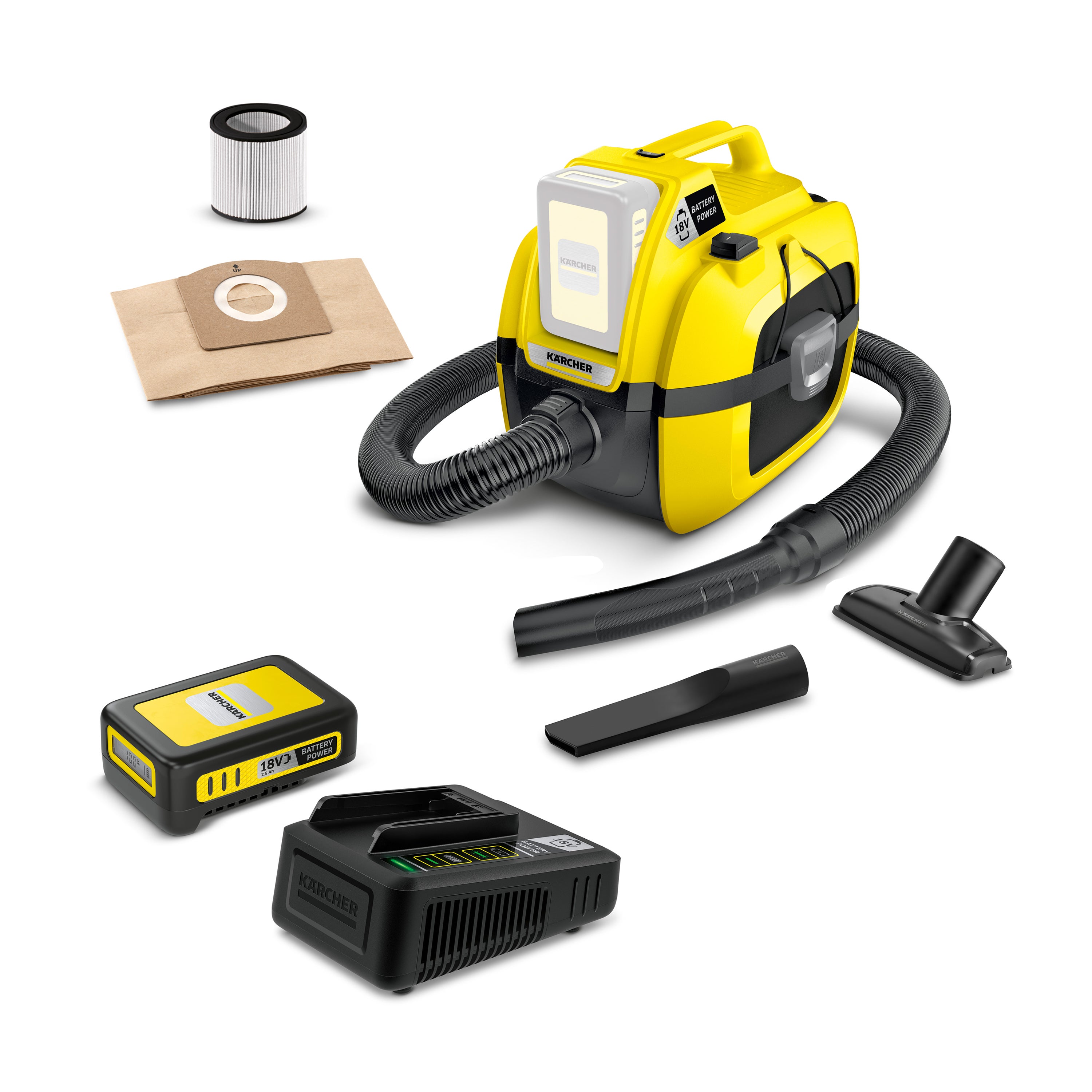 WD 1 Compact Wet Dry Vacuum with Battery