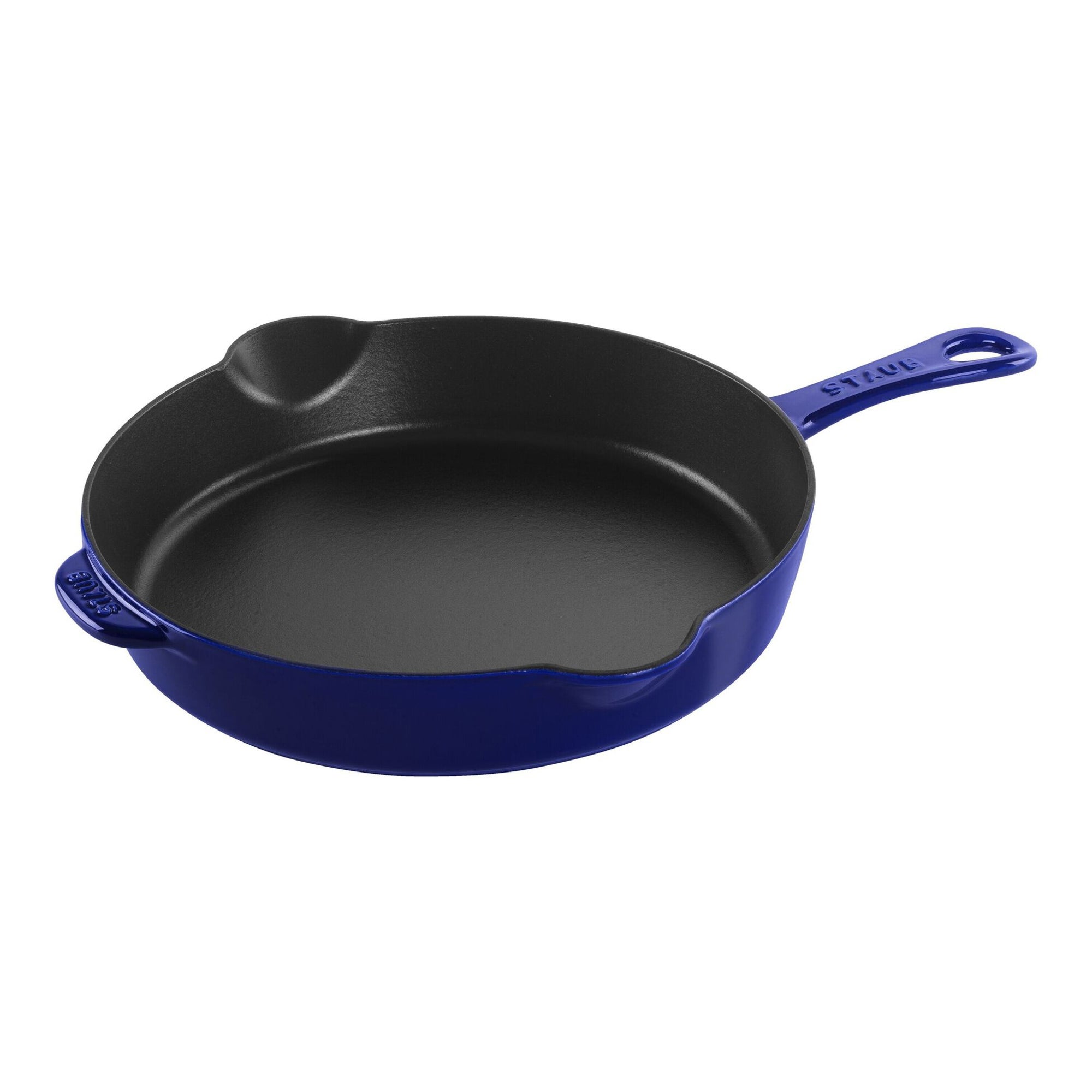 11" Cast Iron Traditional Deep Skillet Dark Blue