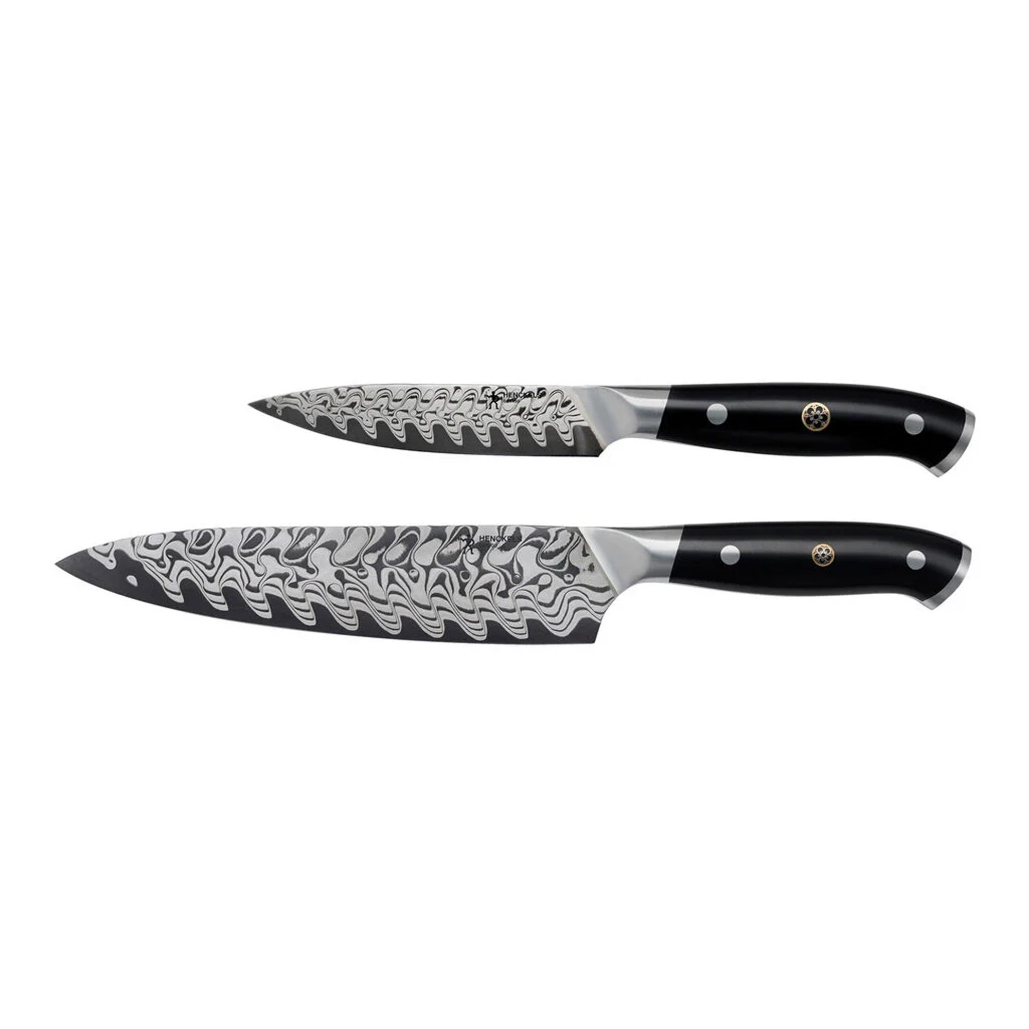 Compass Damascus 2pc Knife Set