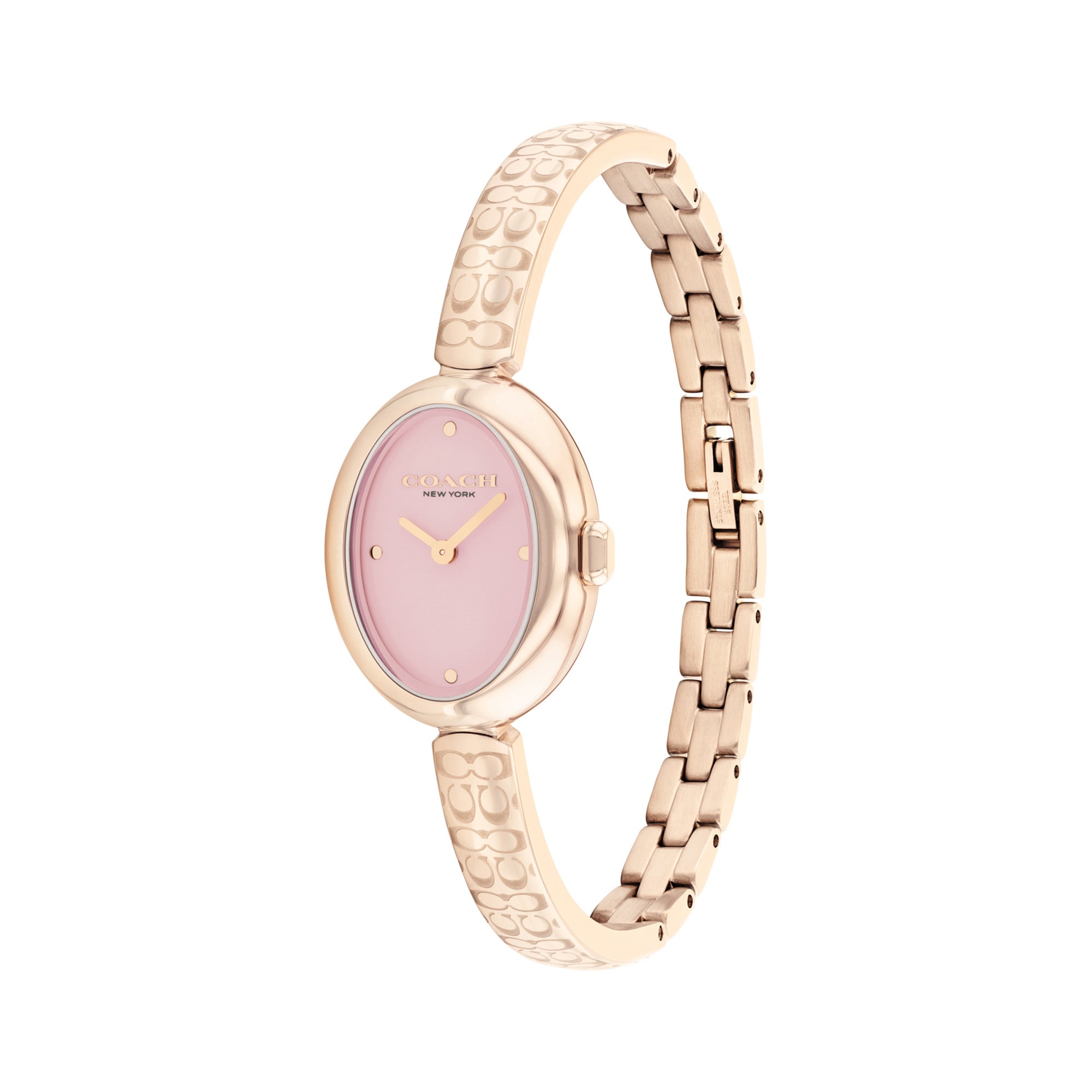 Ladies Sammy Pink Gold-Tone Stainless Steel Oval Watch Pink Dial