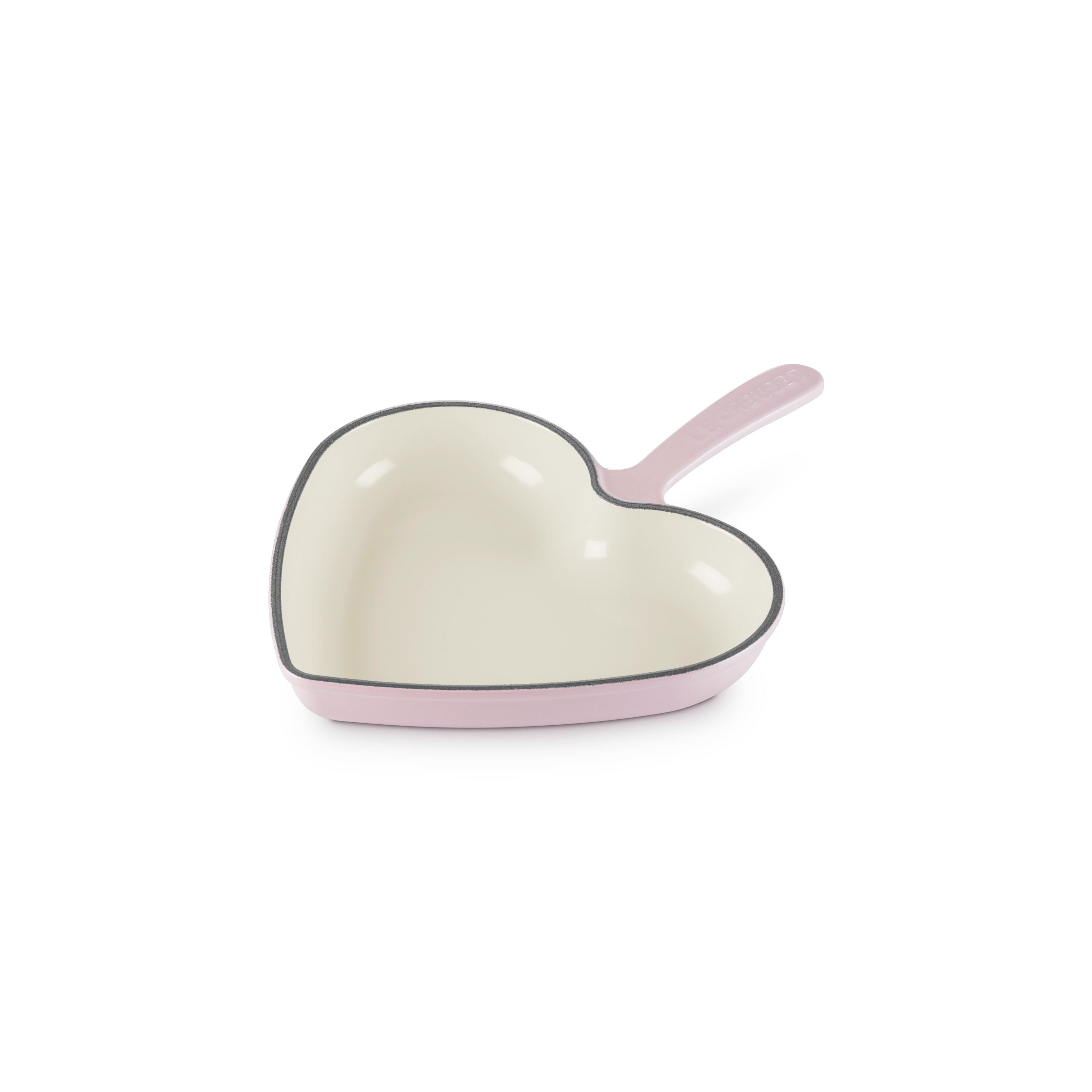 10.25" Traditional Cast Iron Heart Skillet Chiffon Pink