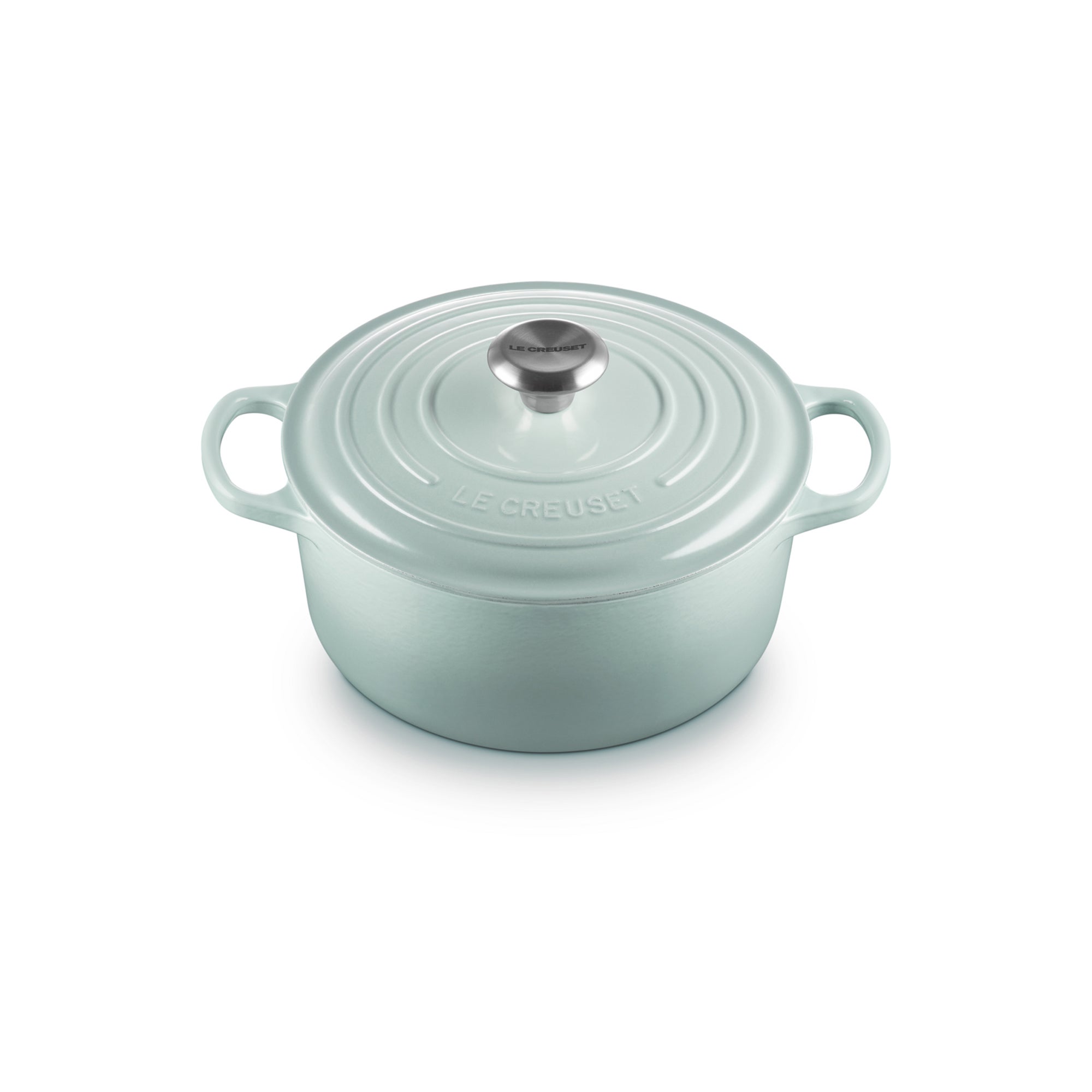 4.5qt Signature Cast Iron Round Dutch Oven Sea Salt