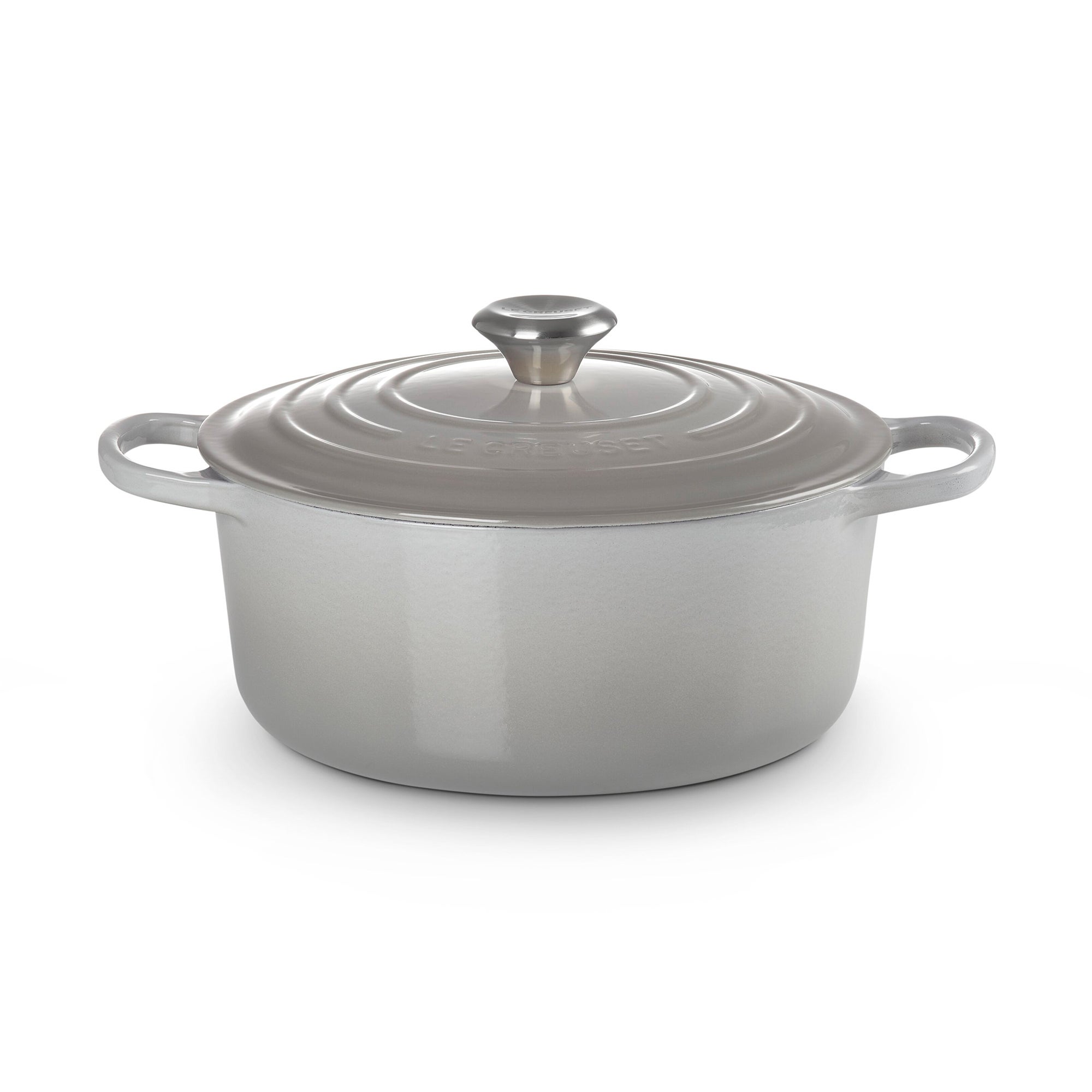 5.5qt Signature Cast Iron Round Dutch Oven French Gray