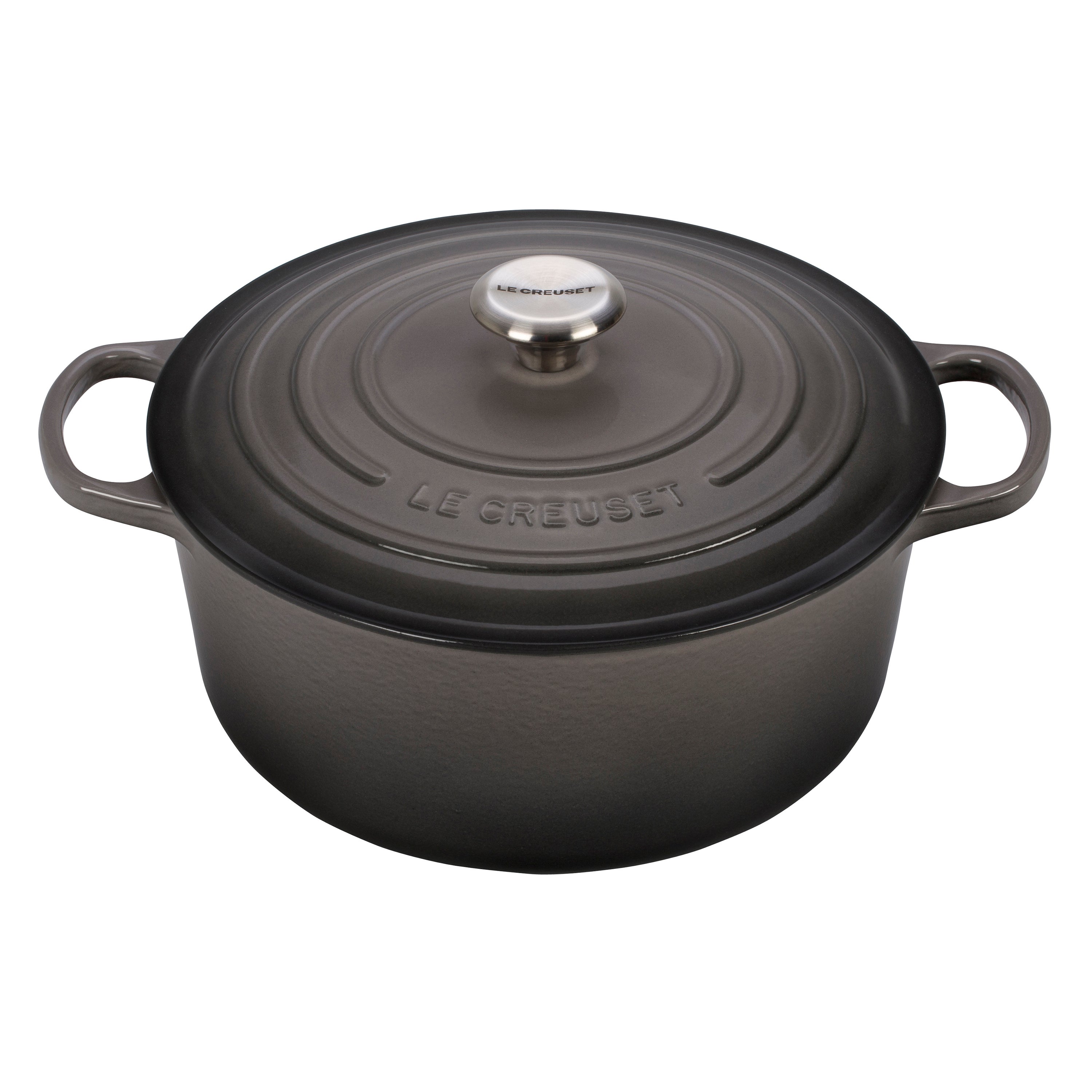7.25qt Signature Cast Iron Round Dutch Oven Oyster