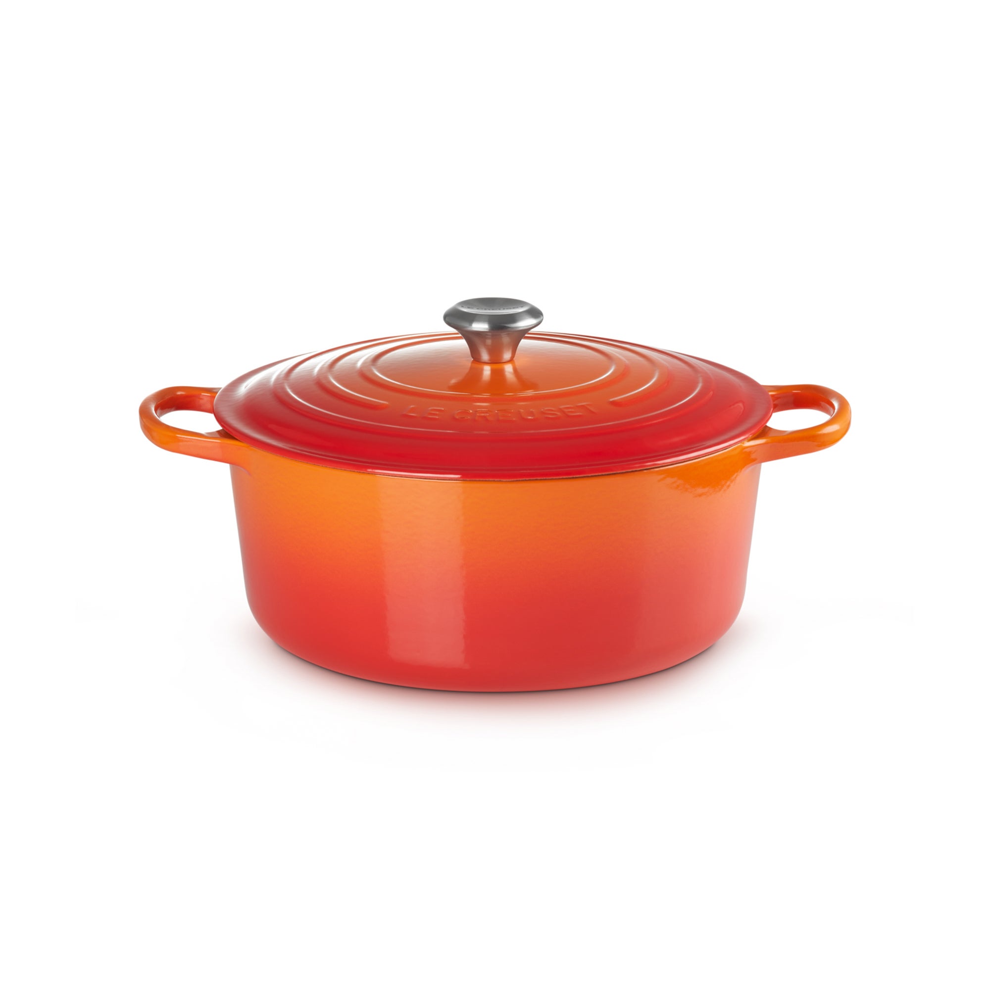 9qt Signature Cast Iron Round Dutch Oven Flame