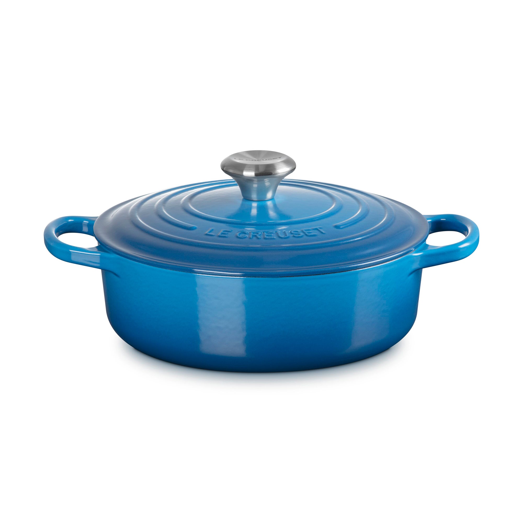 3.5qt Signature Cast Iron Round Wide Dutch Oven Marseille