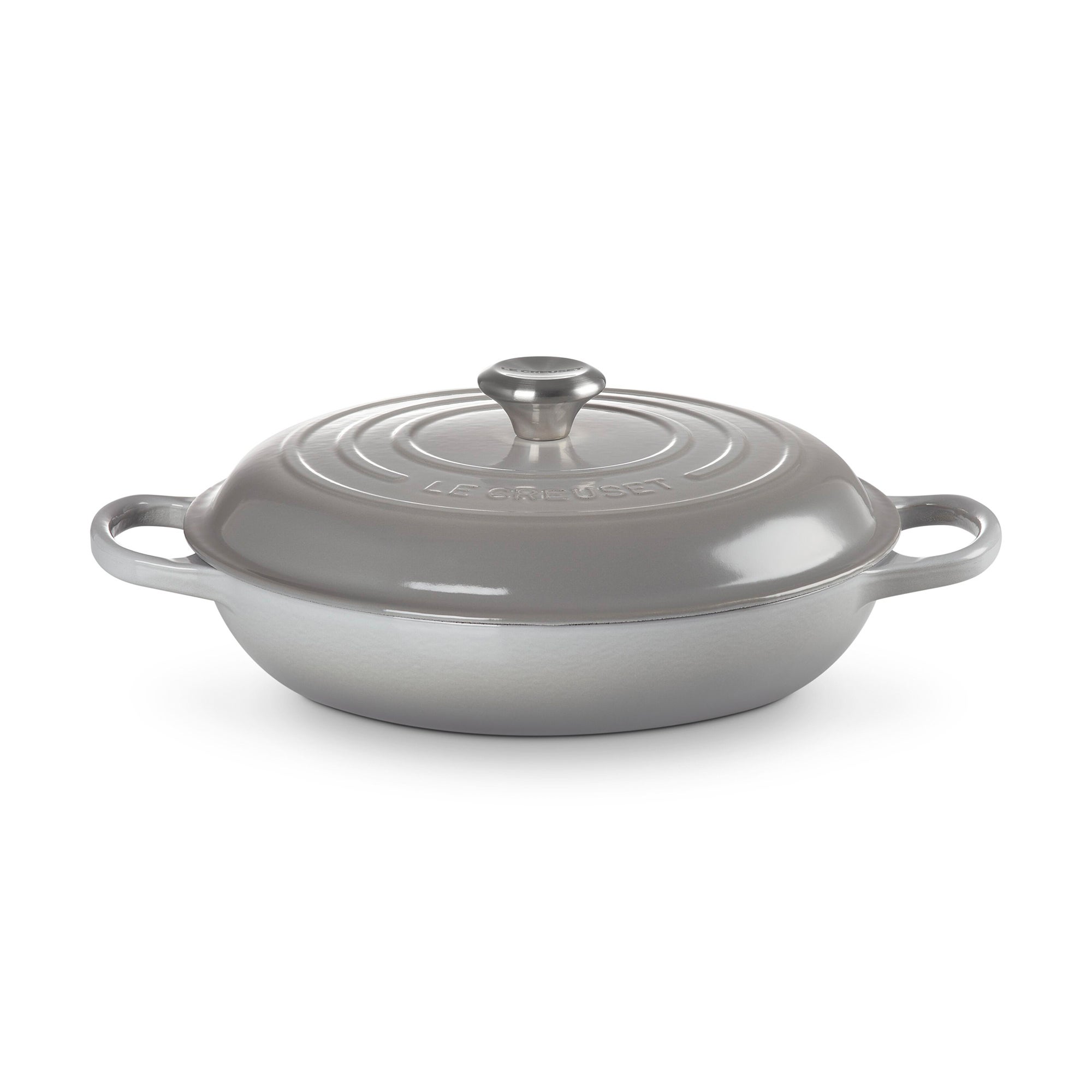 3.5qt Signature Cast Iron Braiser French Gray