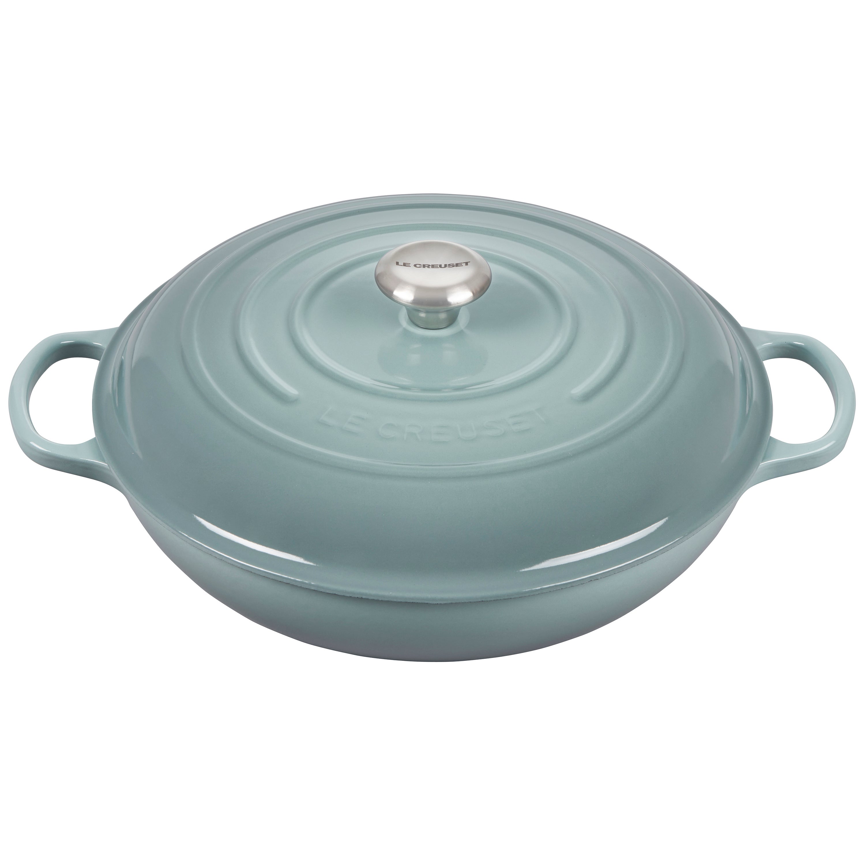 5qt Signature Cast Iron Braiser Sea Salt