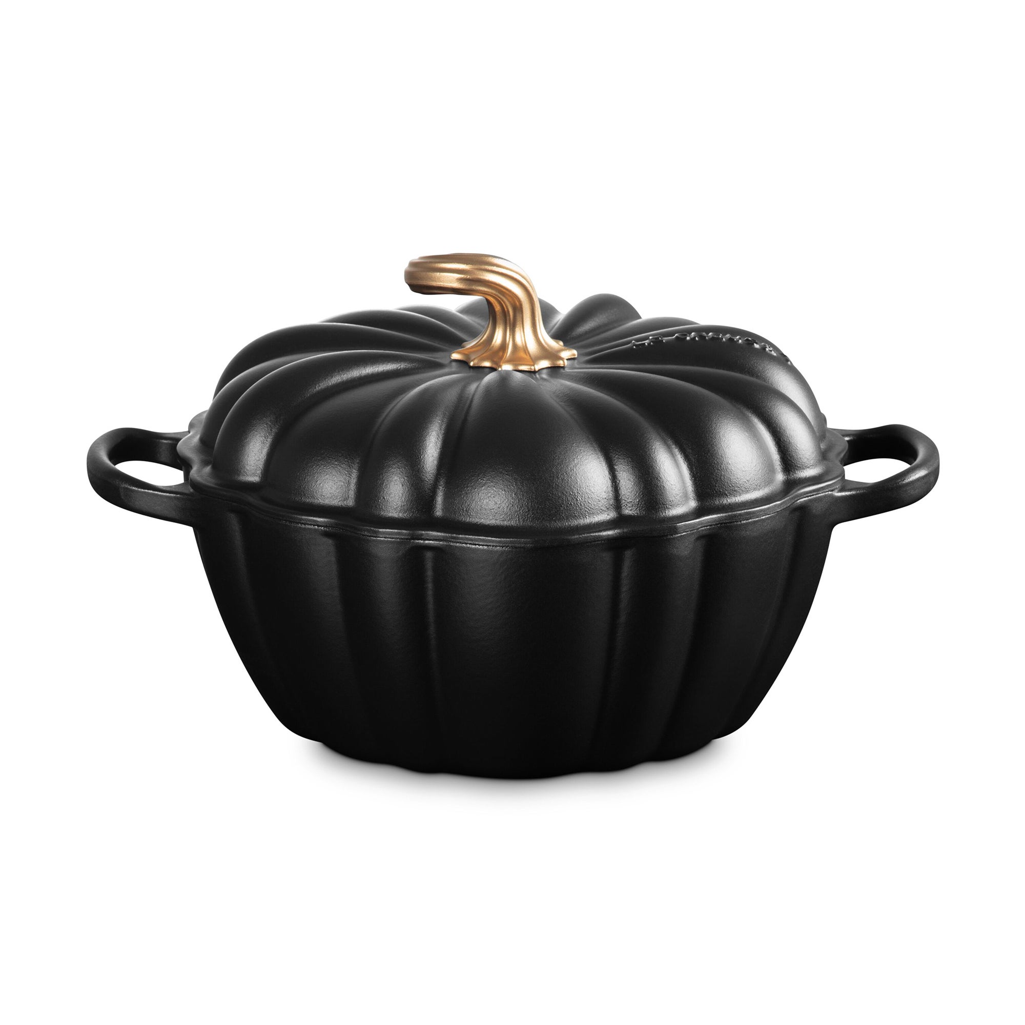 4qt Cast Iron Pumpkin Cocotte w/ Gold Stem Licorice