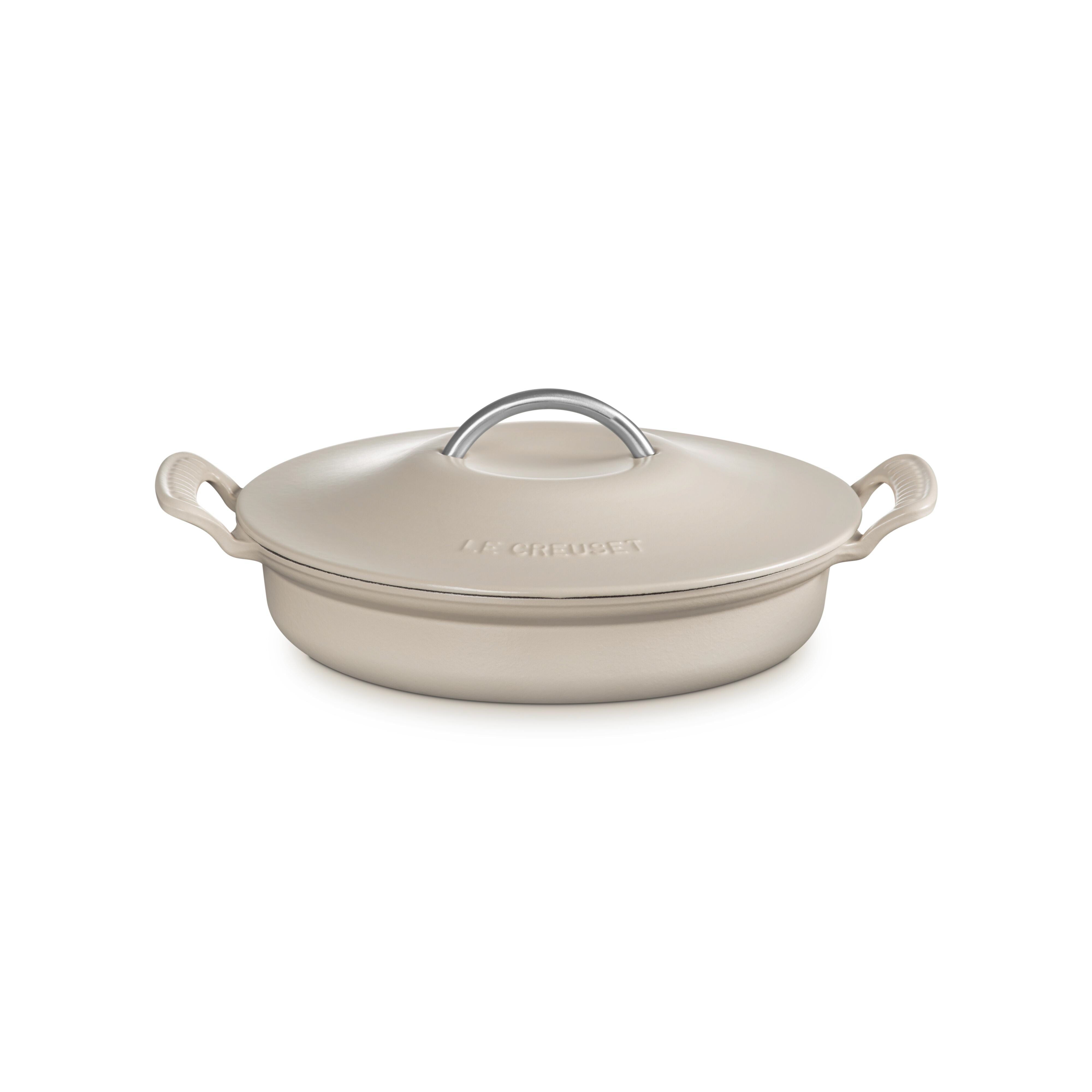 3.25qt Modern Heritage Cast Iron Round Braiser Brioche