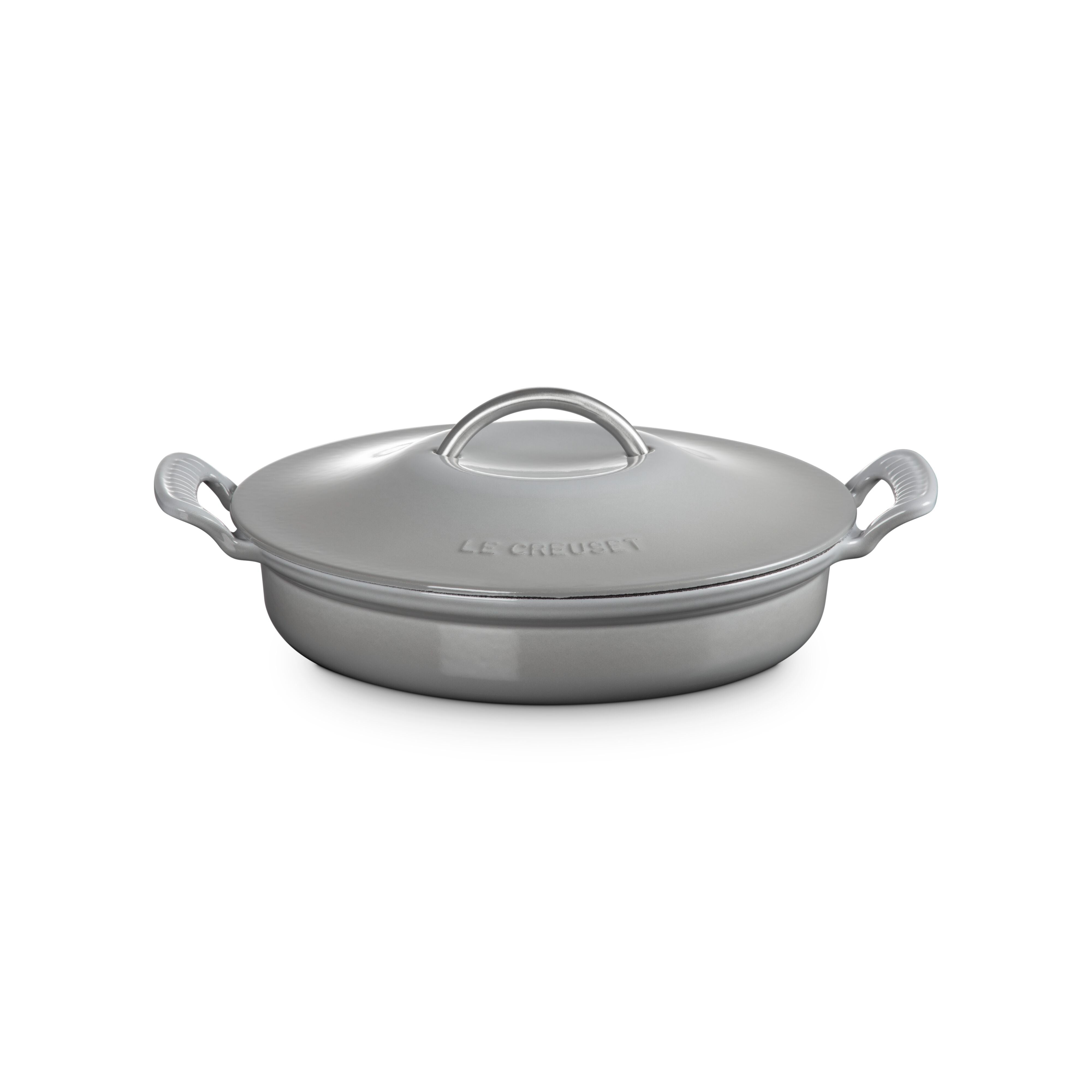 3.25qt Modern Heritage Cast Iron Round Braiser French Gray