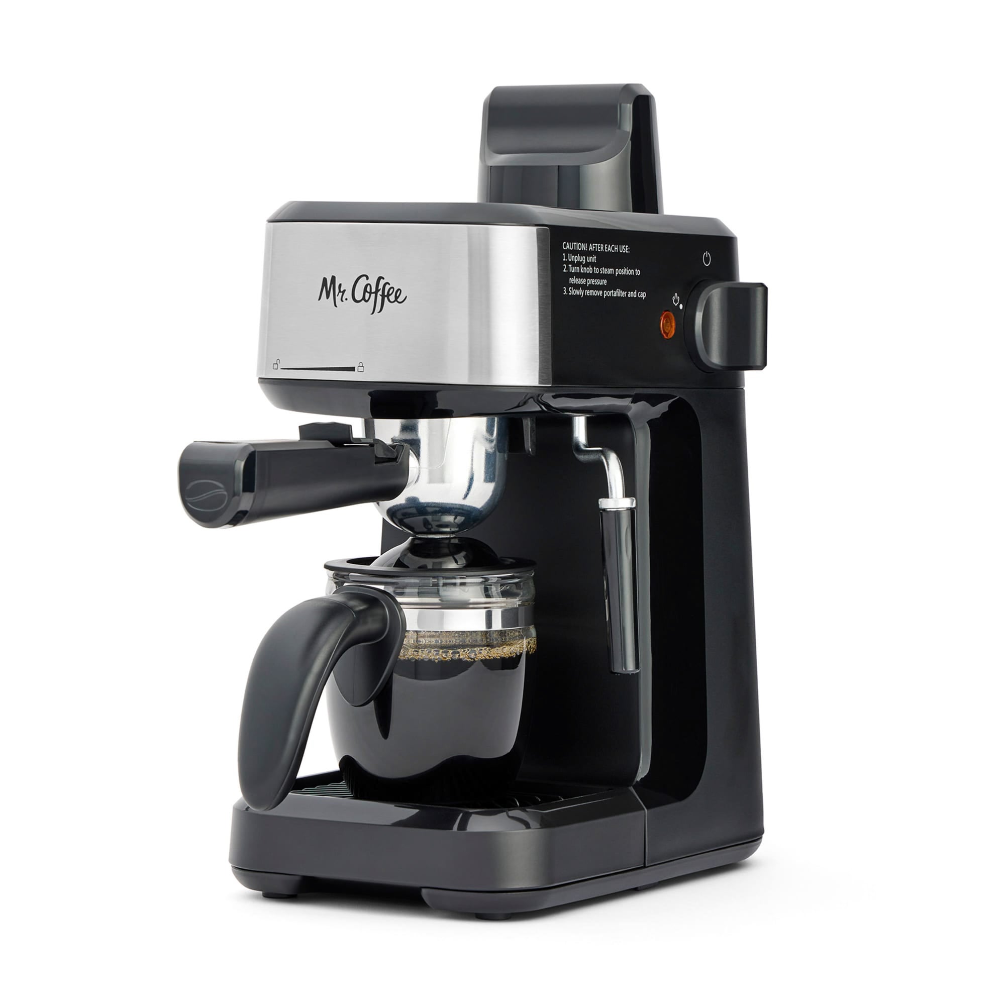 4-Shot Steam Espresso Maker Black