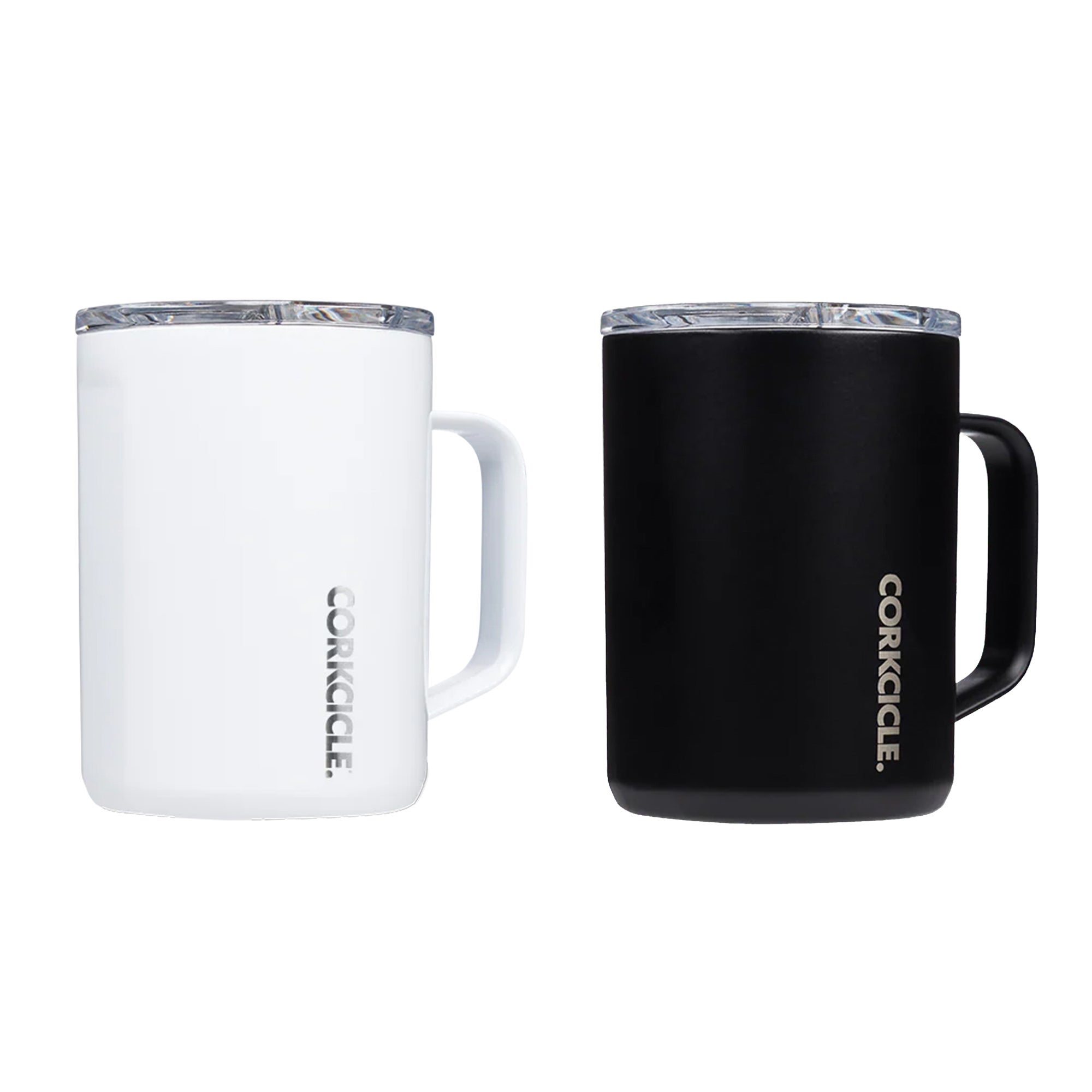 Classic Coffee Mug Duo Matte Black & Gloss White