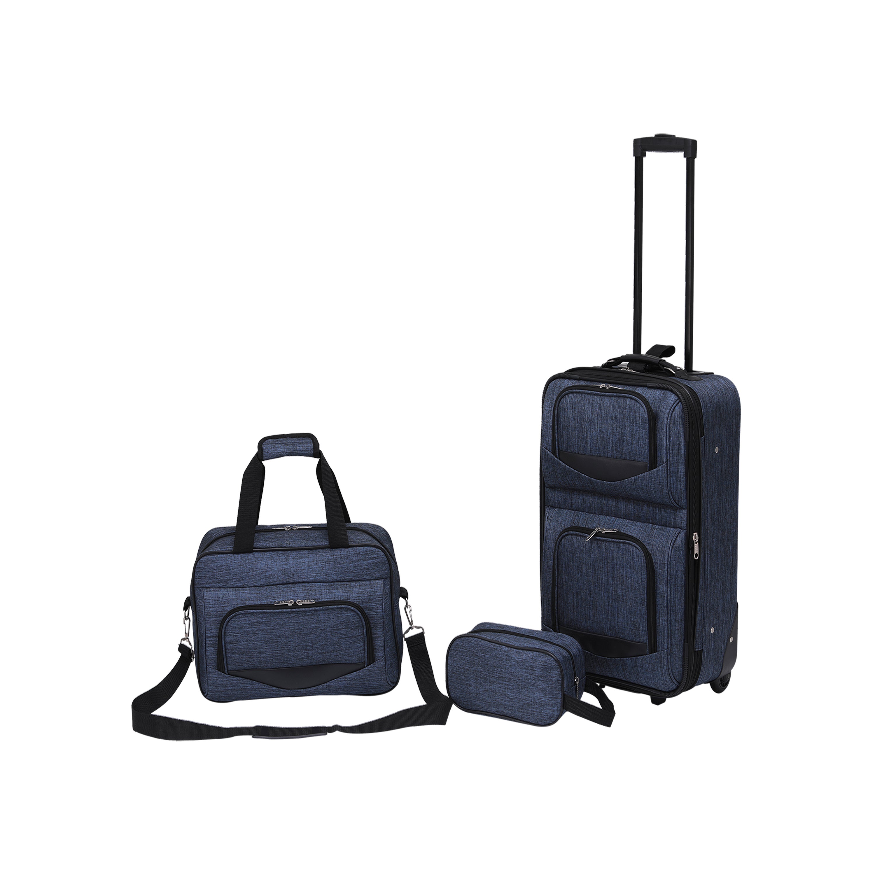 3pc Luggage Set Denim Blue