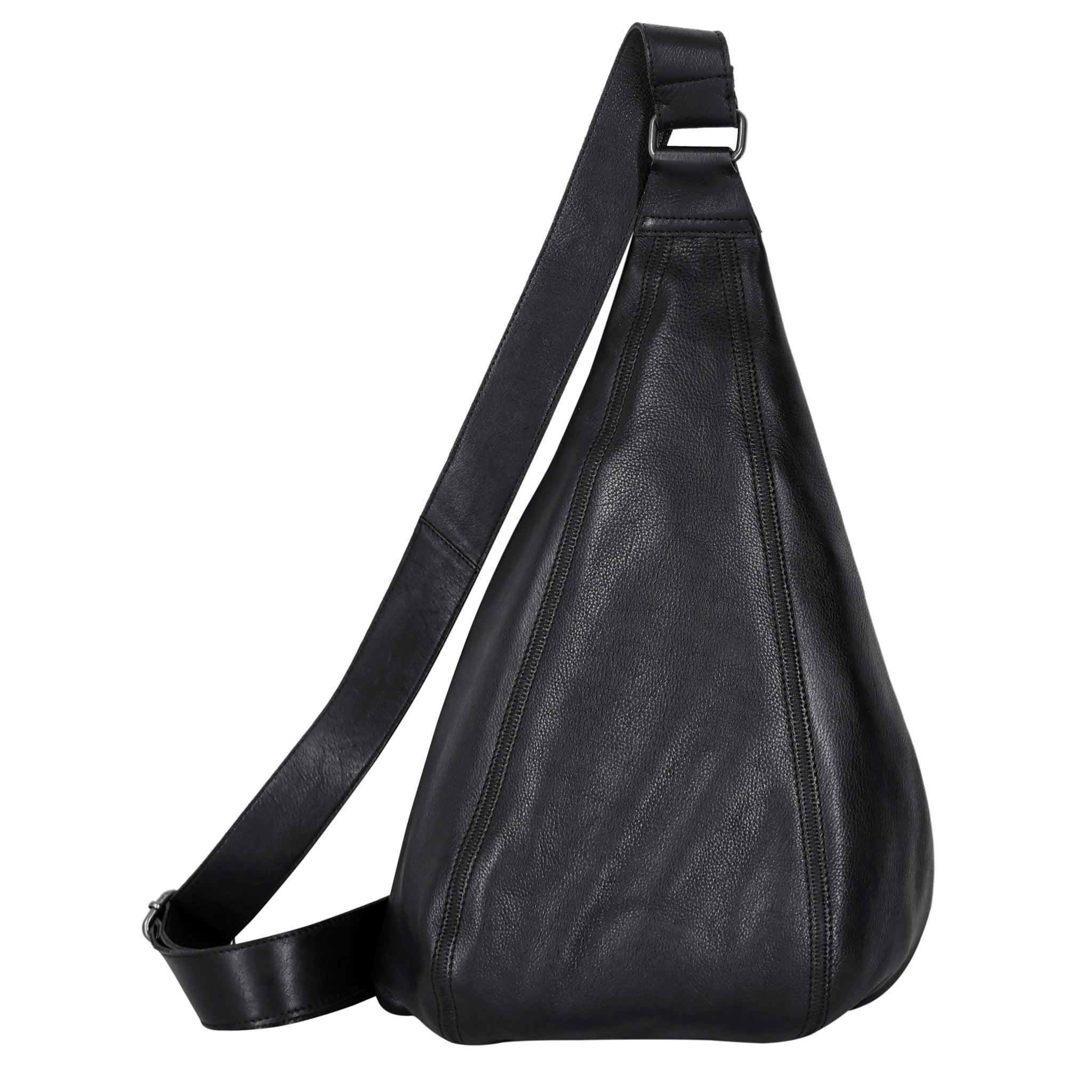 Hippie Leather Sling/Backpack Black