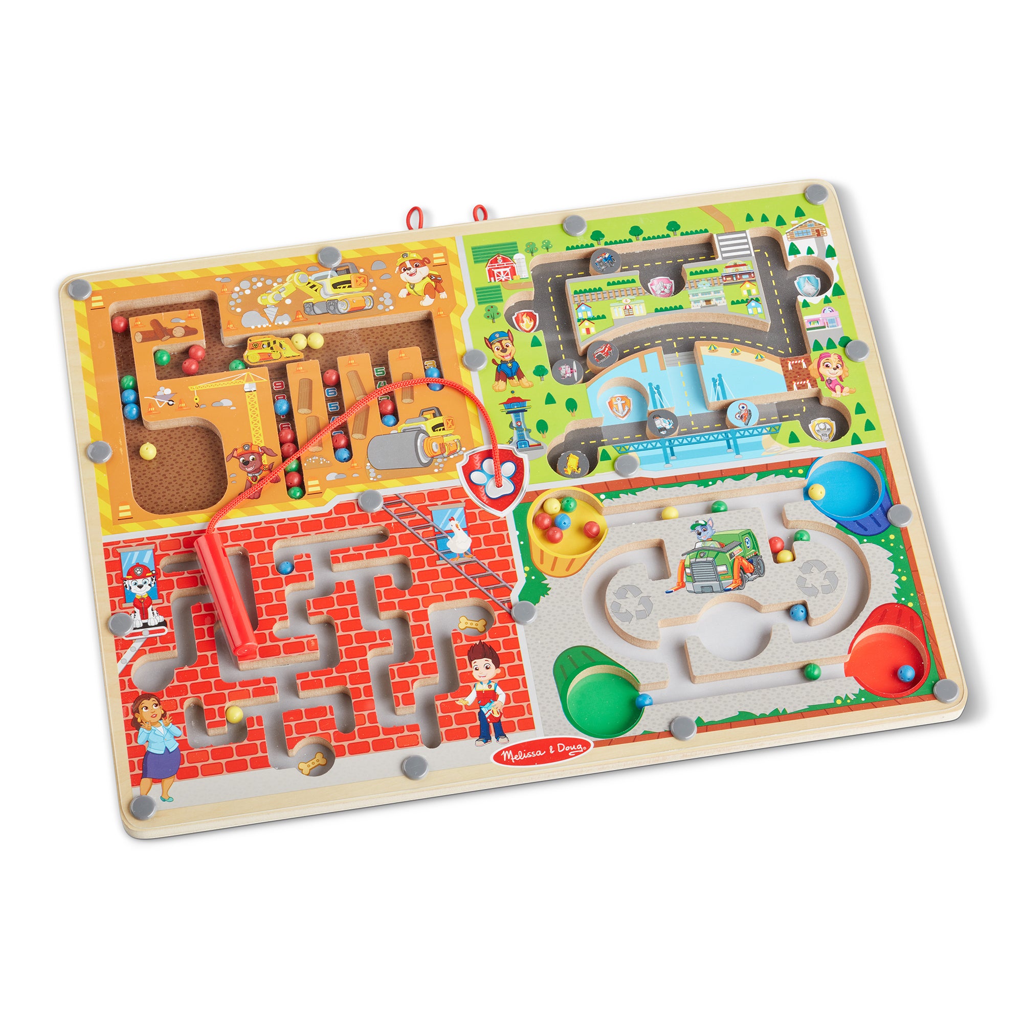 Paw Patrol Wooden 4-in-1 Magnetic Wand Maze Board Ages 3+ Years