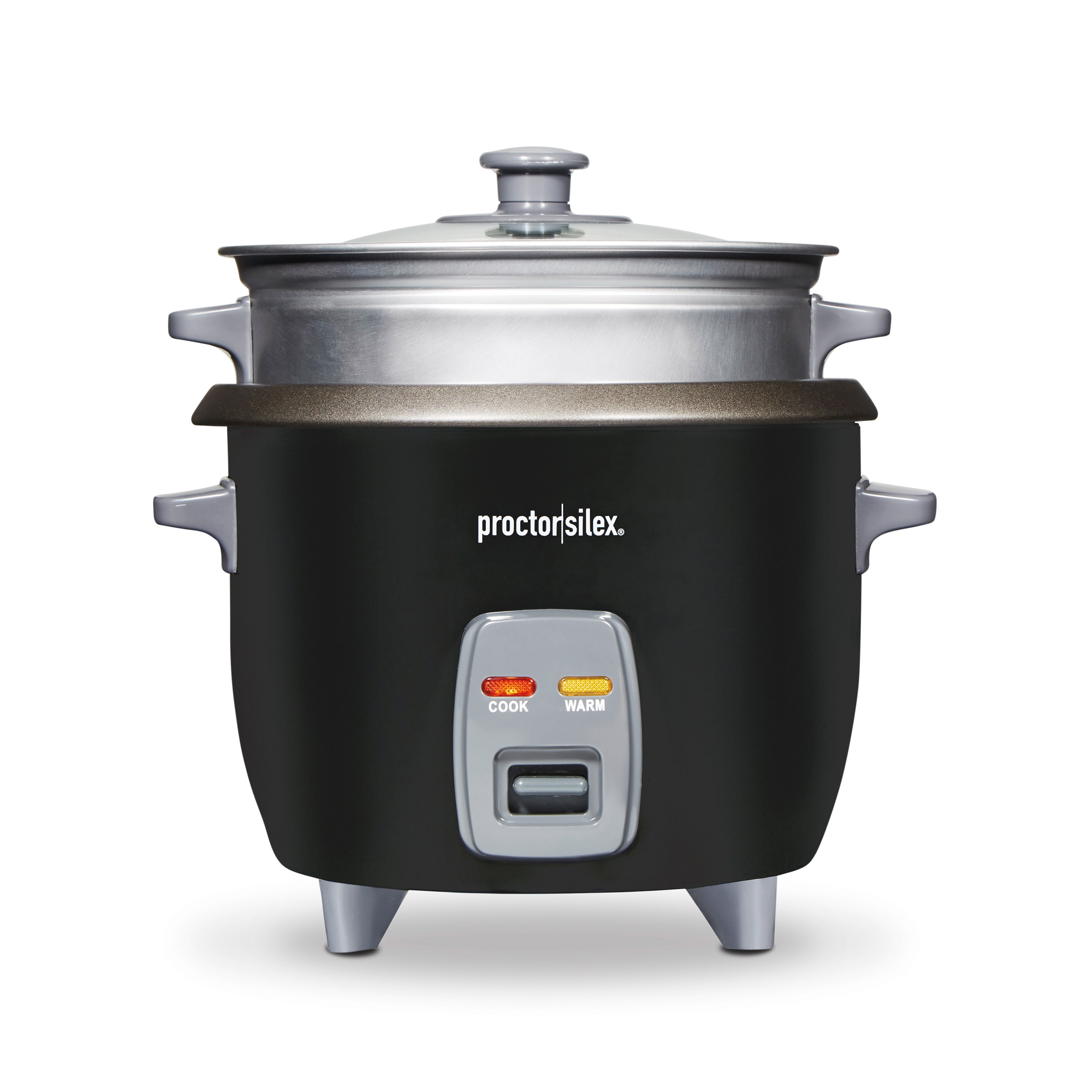 6 Cup Rice Cooker & Steamer Black