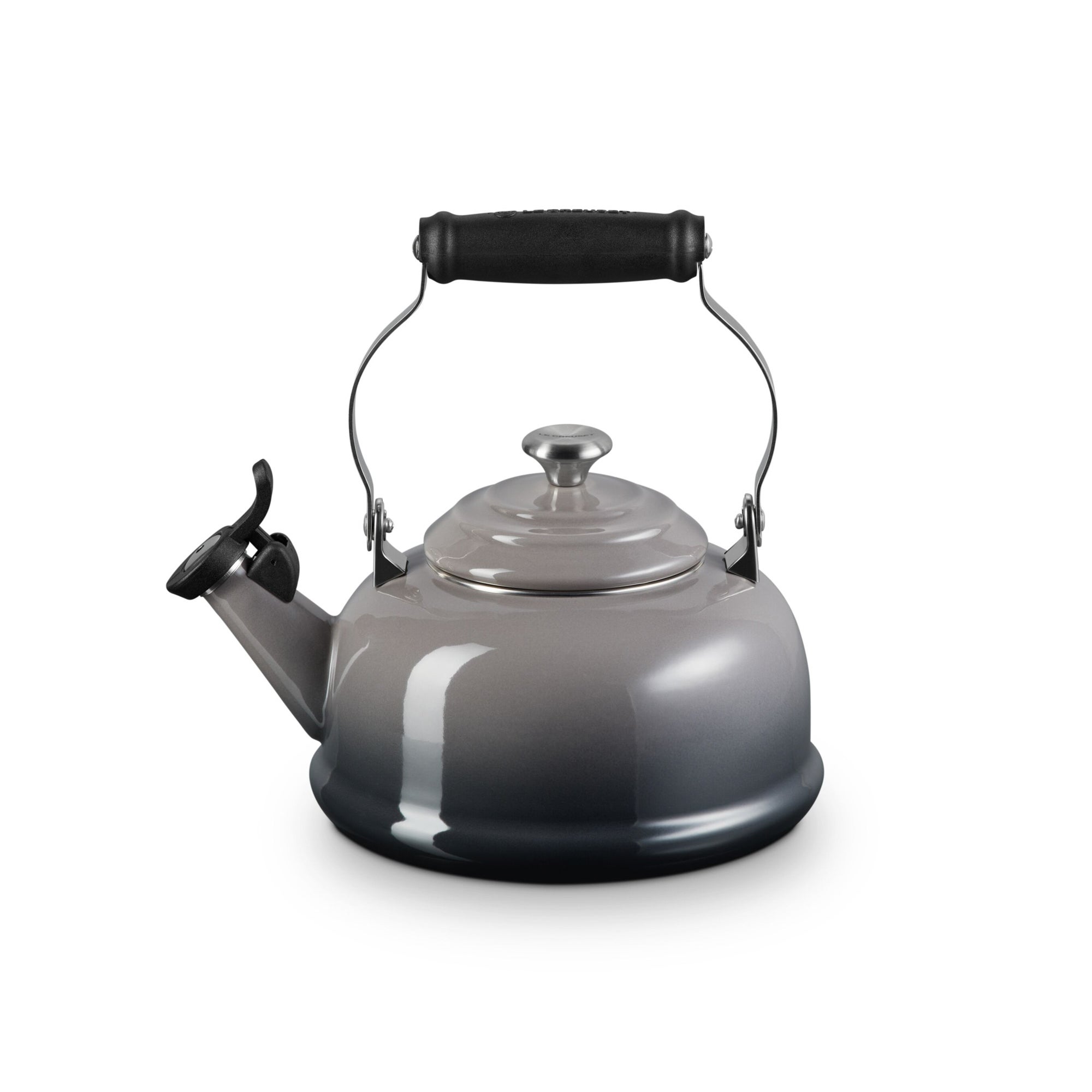 Classic Whistling Kettle w/ Metal Finishes Oyster