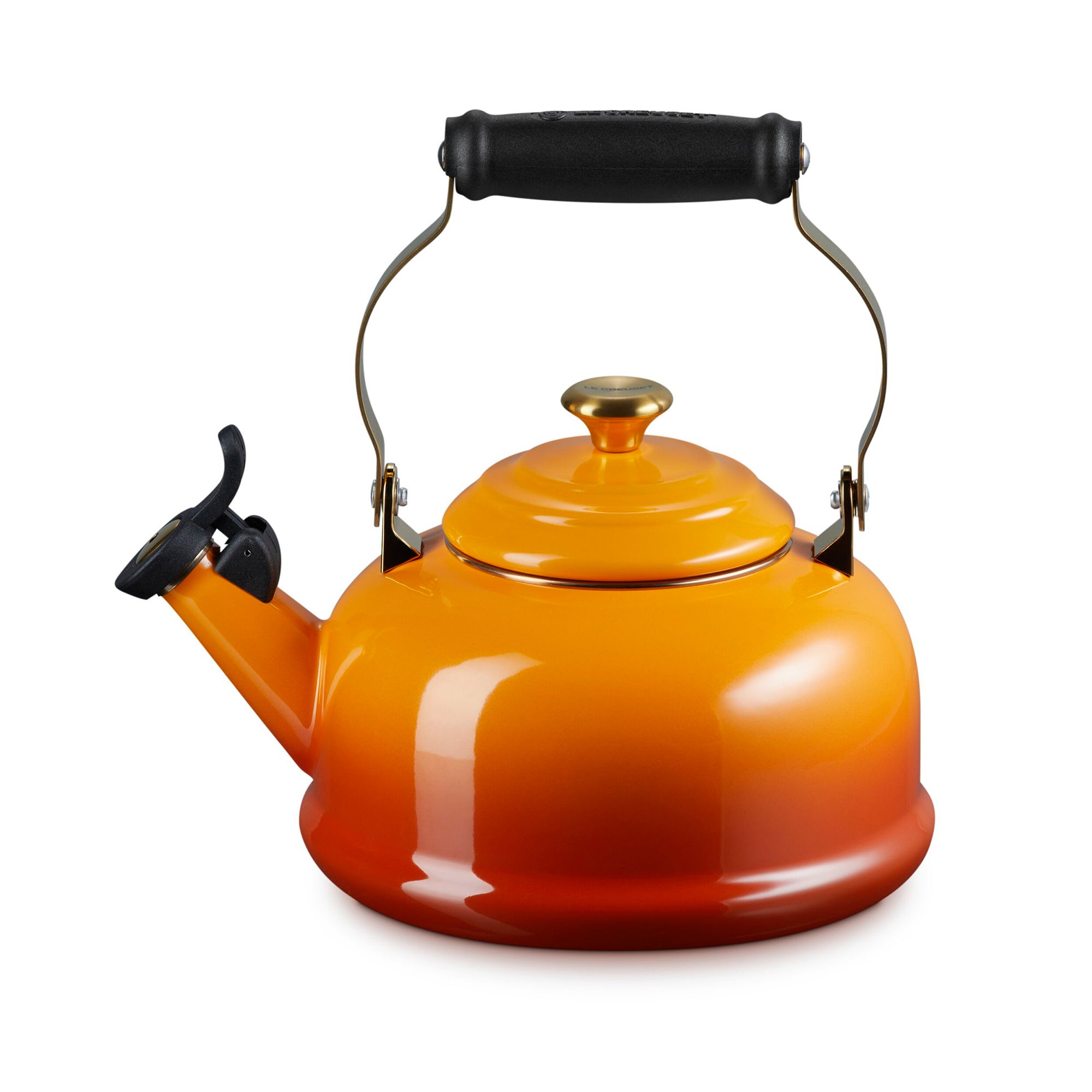 1.7qt Classic Whistling Kettle w/ Light Gold Knob Persimmon