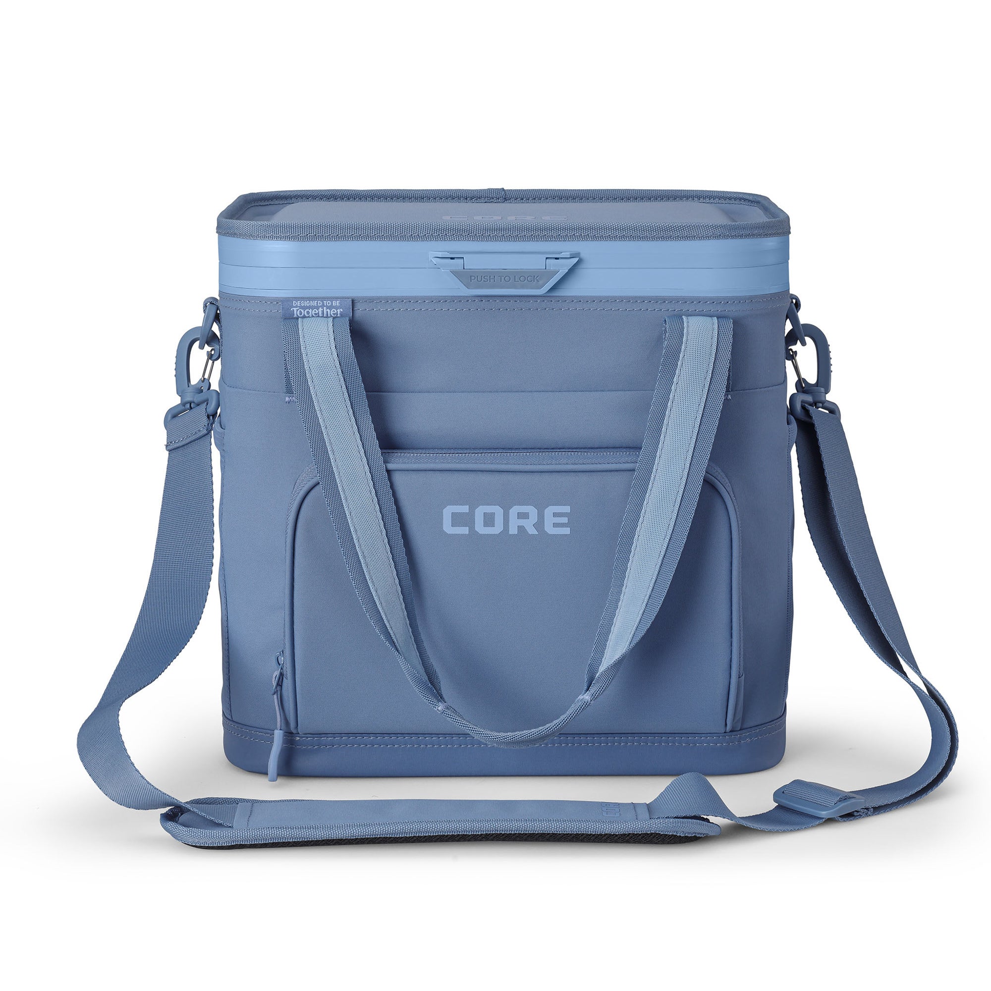 24 Can FlipBack No-Zip Box Cooler Steel Blue