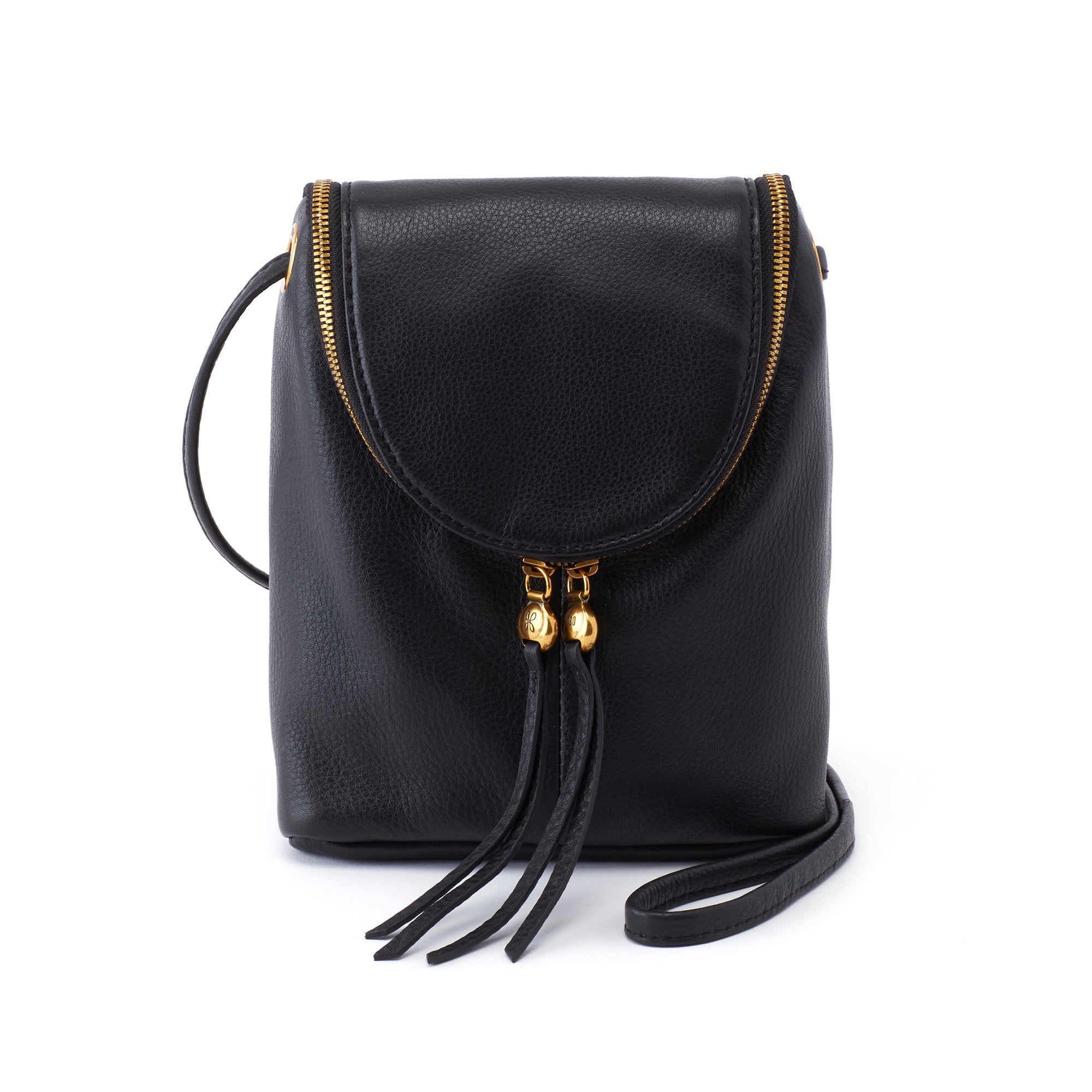 Fern Velvet Hide Crossbody Black