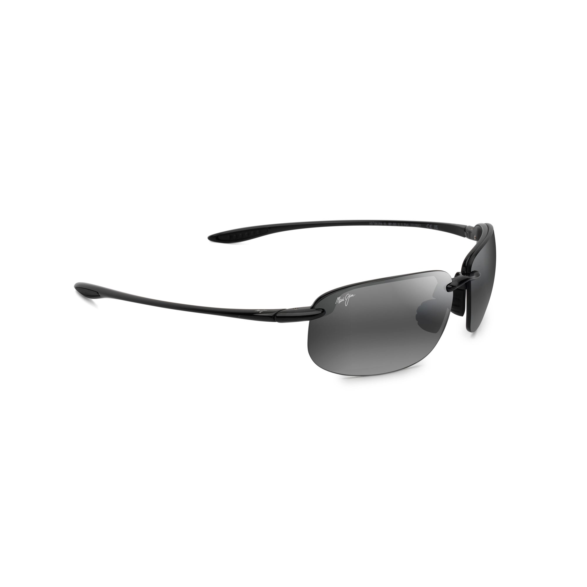 Ho'okipa XL Polarized Sunglasses, Black Gloss Frame, Neutral Gray Lens
