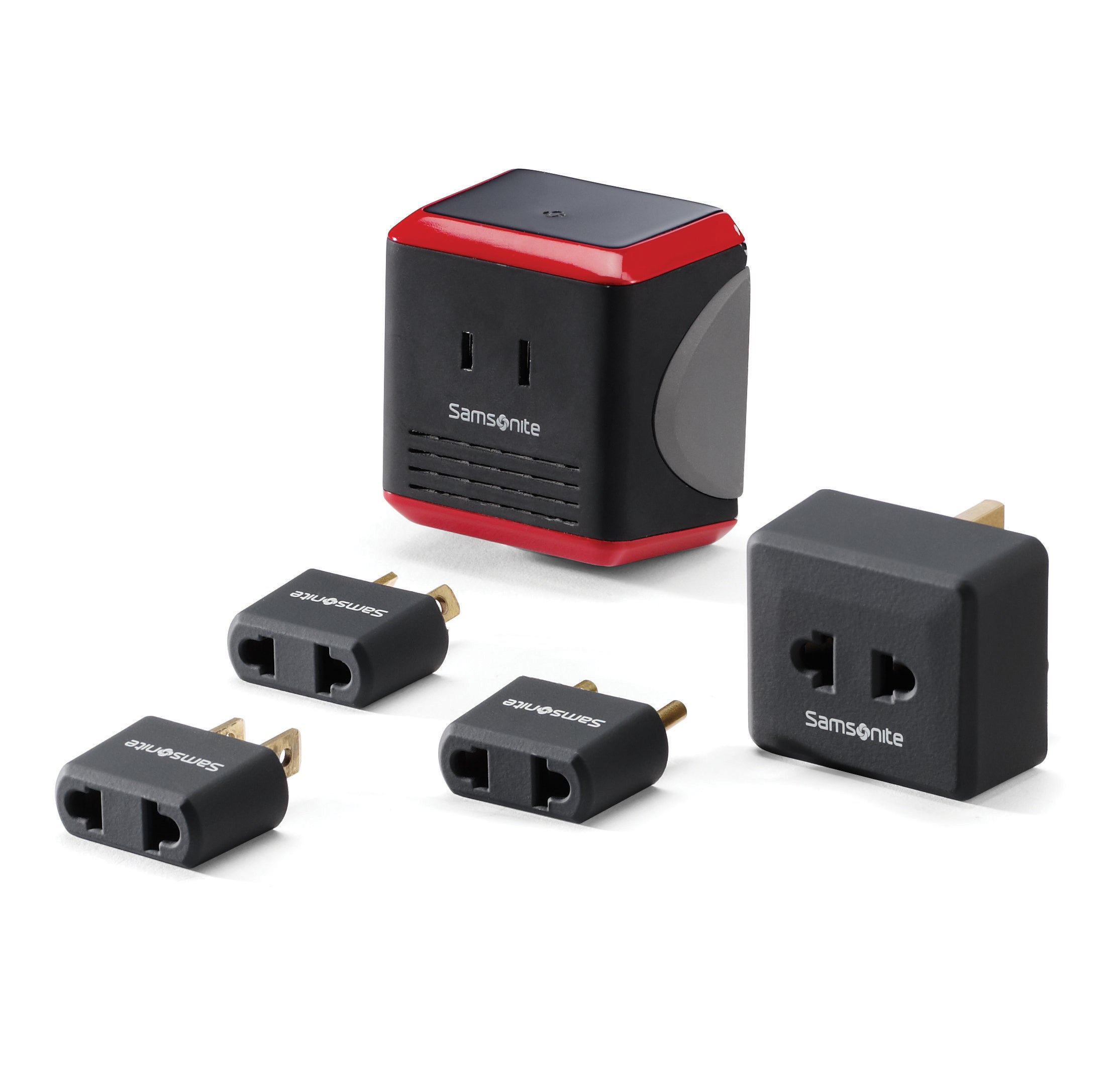 Converter/Adapter Plug Kit w/Pouch Black and Red