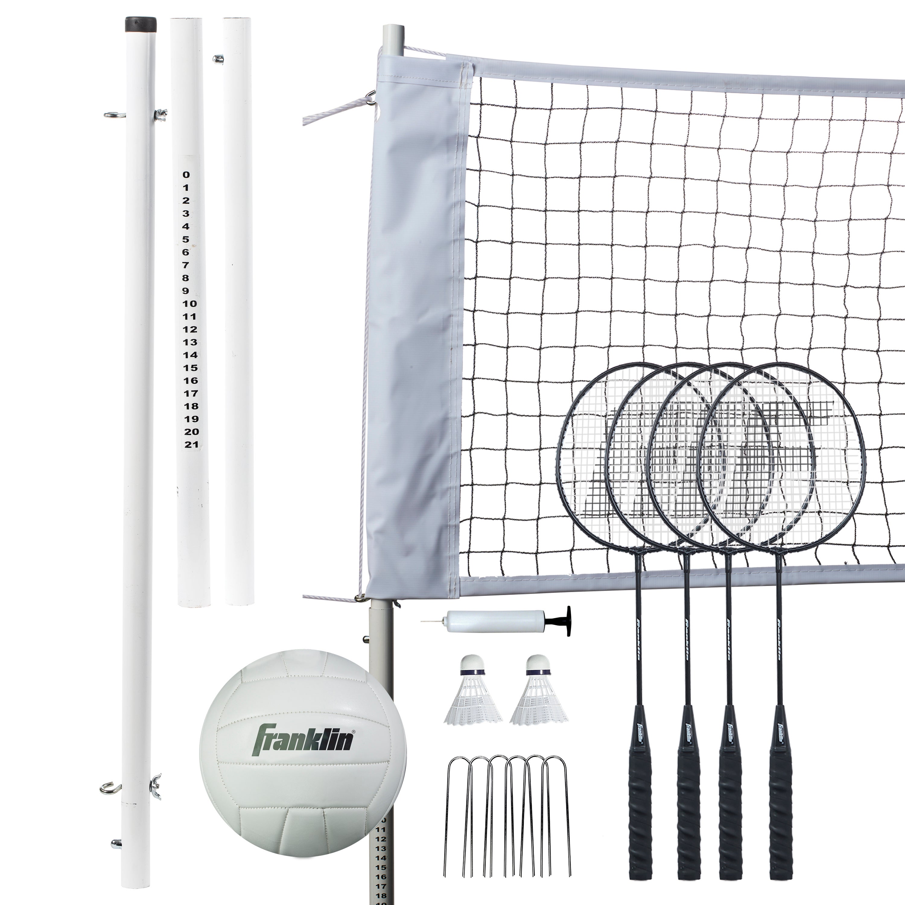 Professional Volleyball/Badminton Combo Set