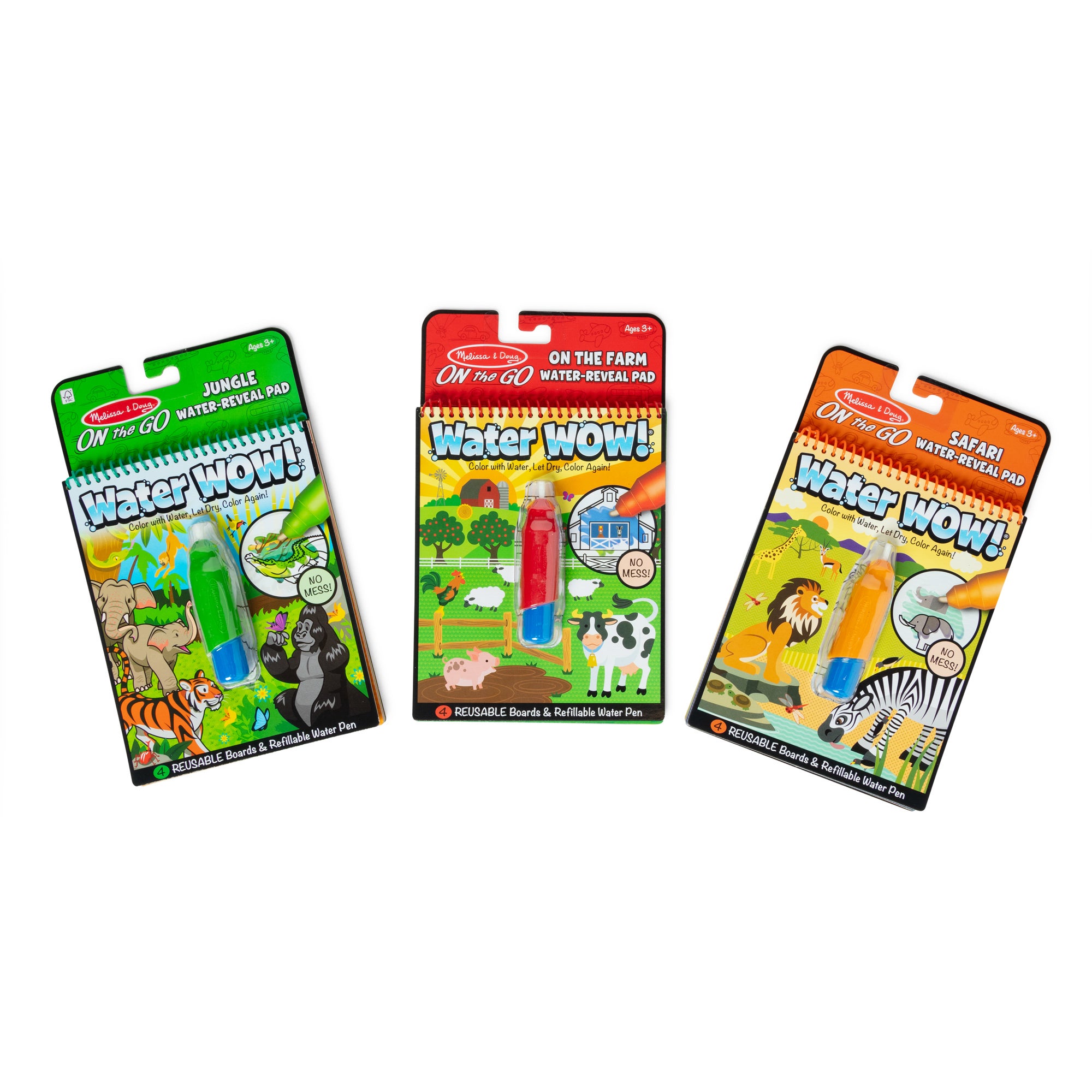 Water Wow! 3-Pack Set: Jungle Safari Farm Ages 3+ Years
