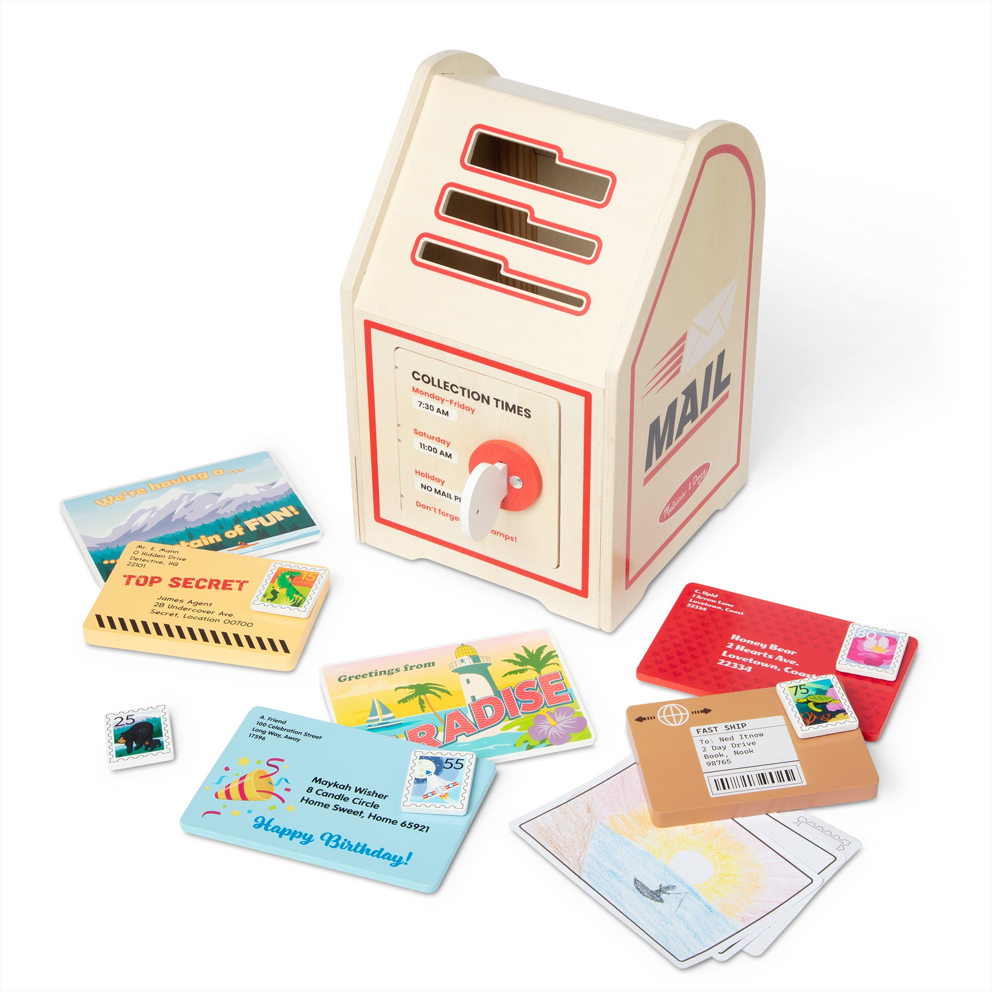 Stamp & Sort Mailbox Play Set, Ages 3+ Years