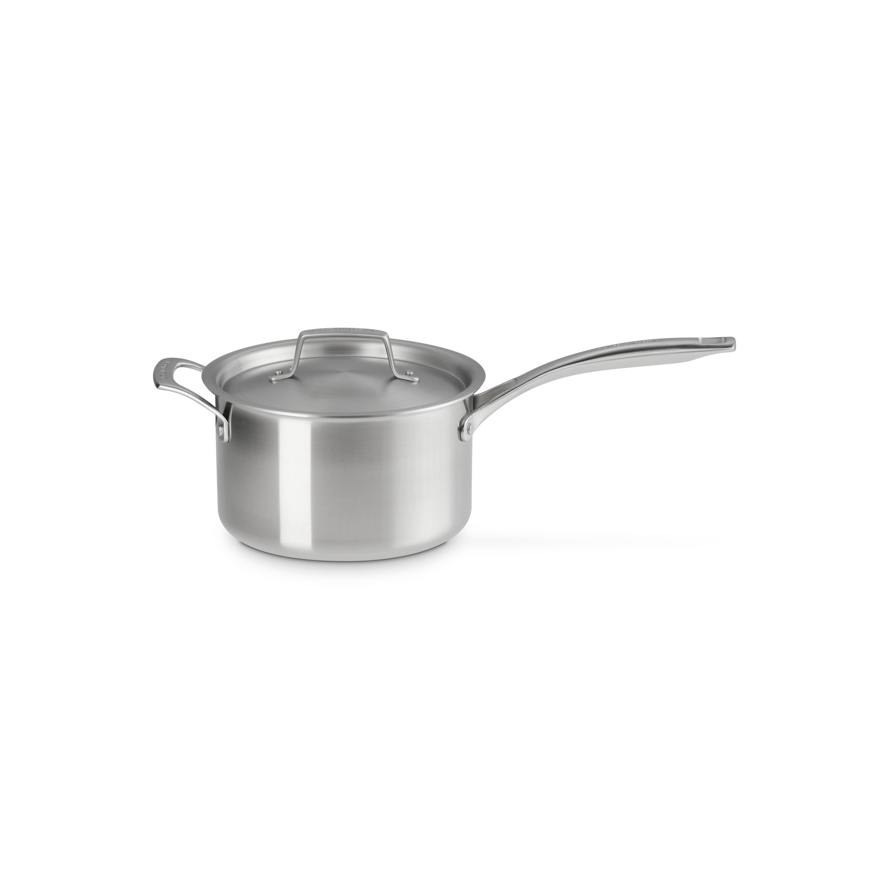 4qt Essential Stainless Steel Saucepan w/ Lid