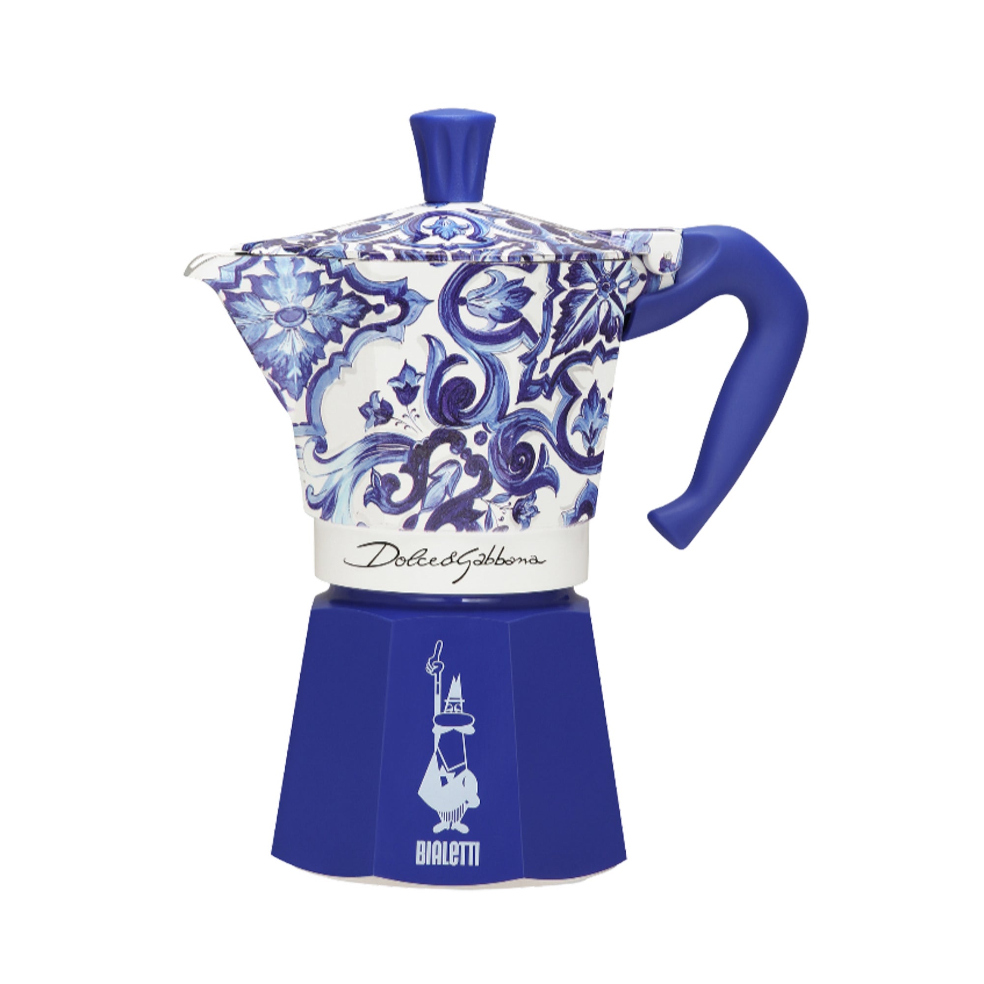 Moka Dolce & Gabbana 6 Cup Stovetop Espresso Maker Blu Mediterraneo