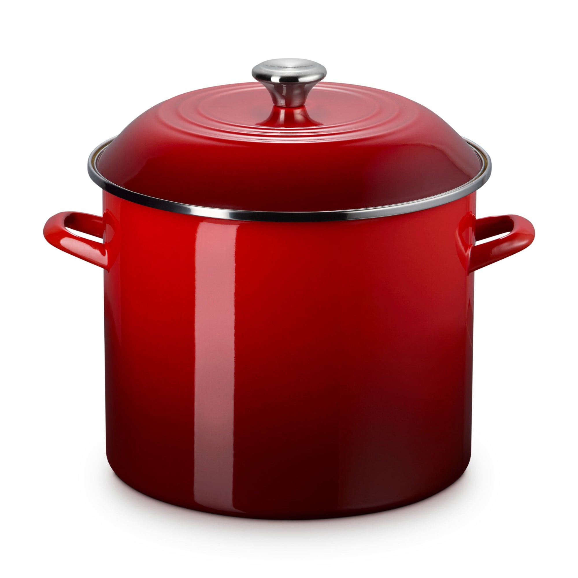 16qt Enamel on Steel Covered Stockpot Cerise