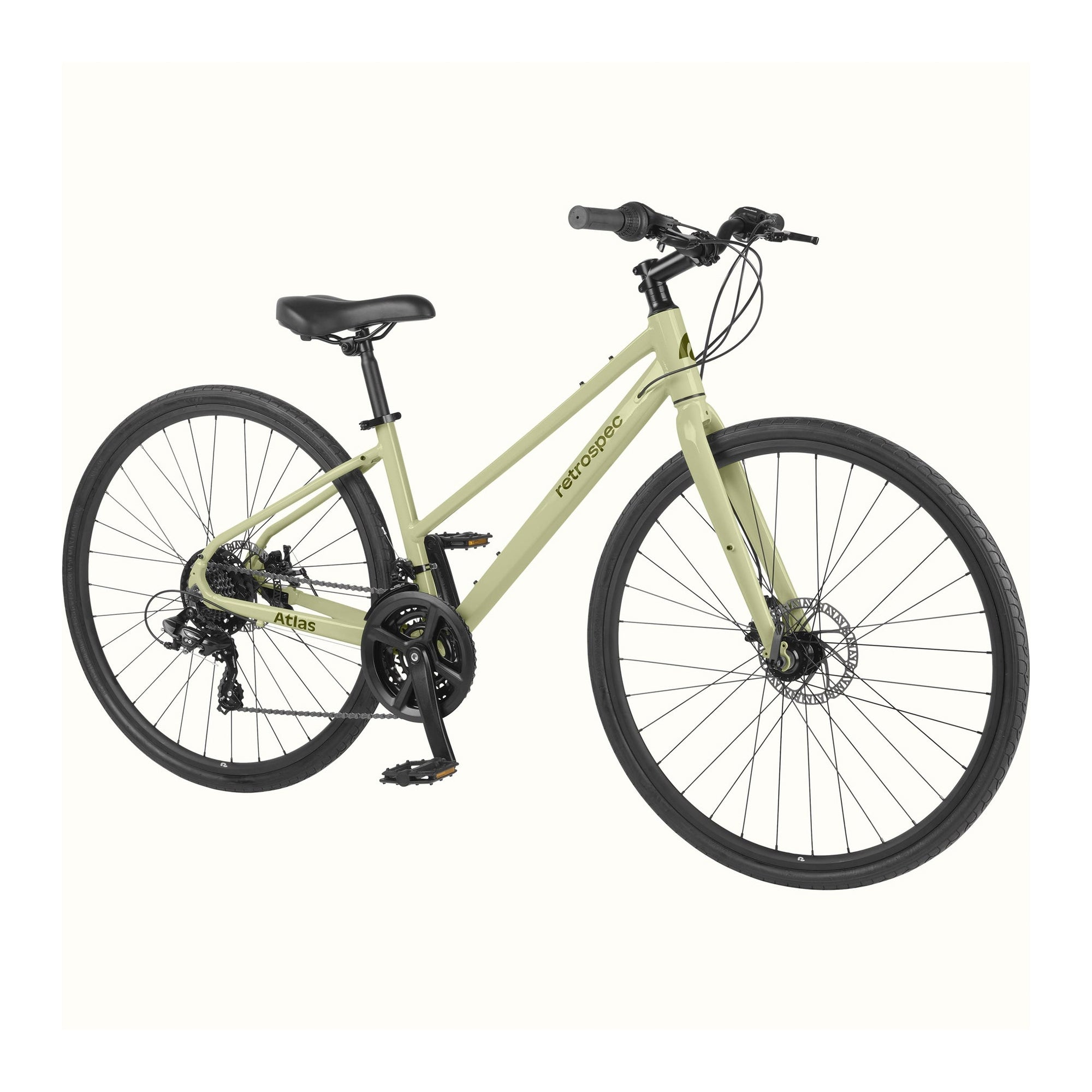 Atlas Fitness Hybrid Step Through Bike - S/M 15" Frame Spring Green