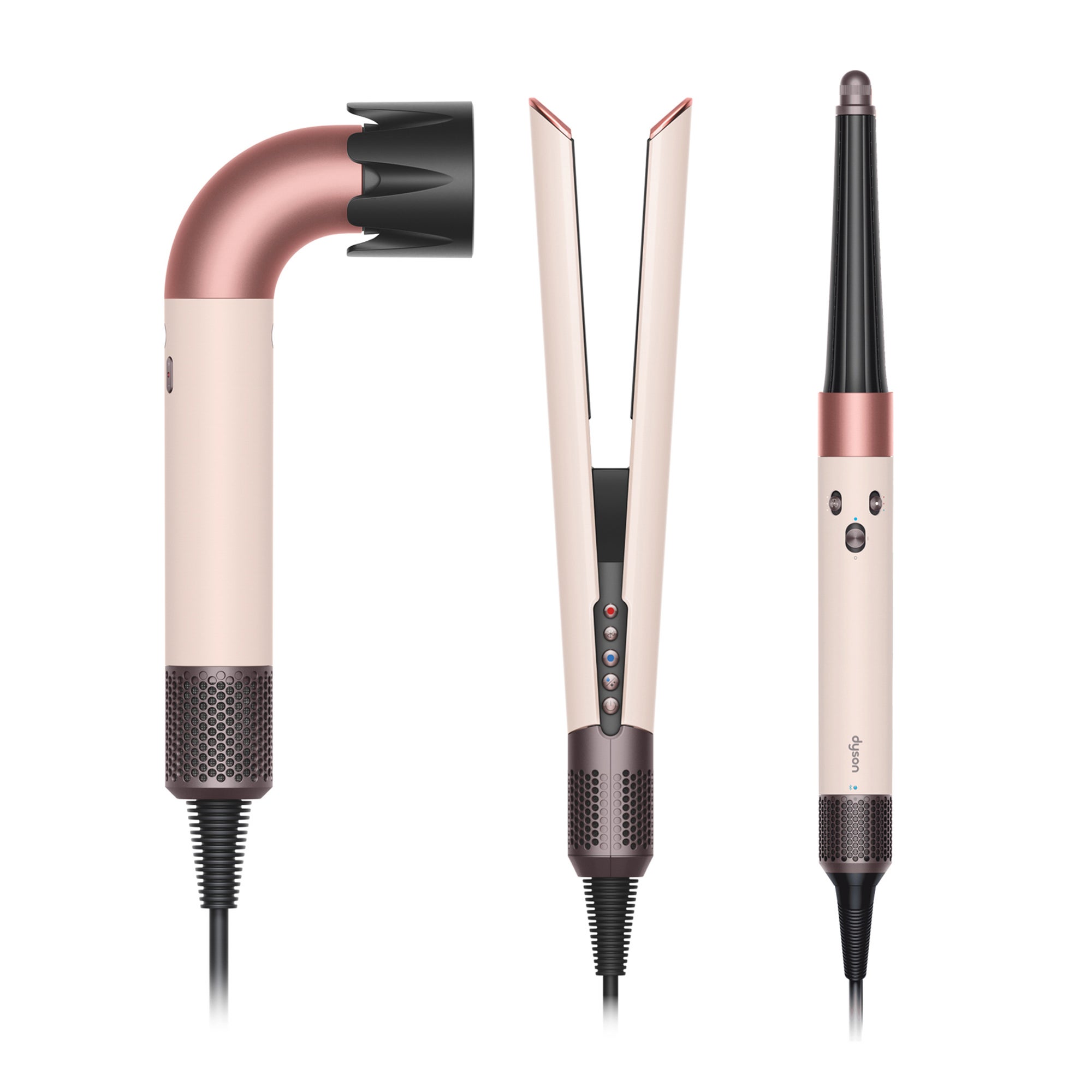 3pc Hair Care Bundle Ceramic Pink/Rose Gold