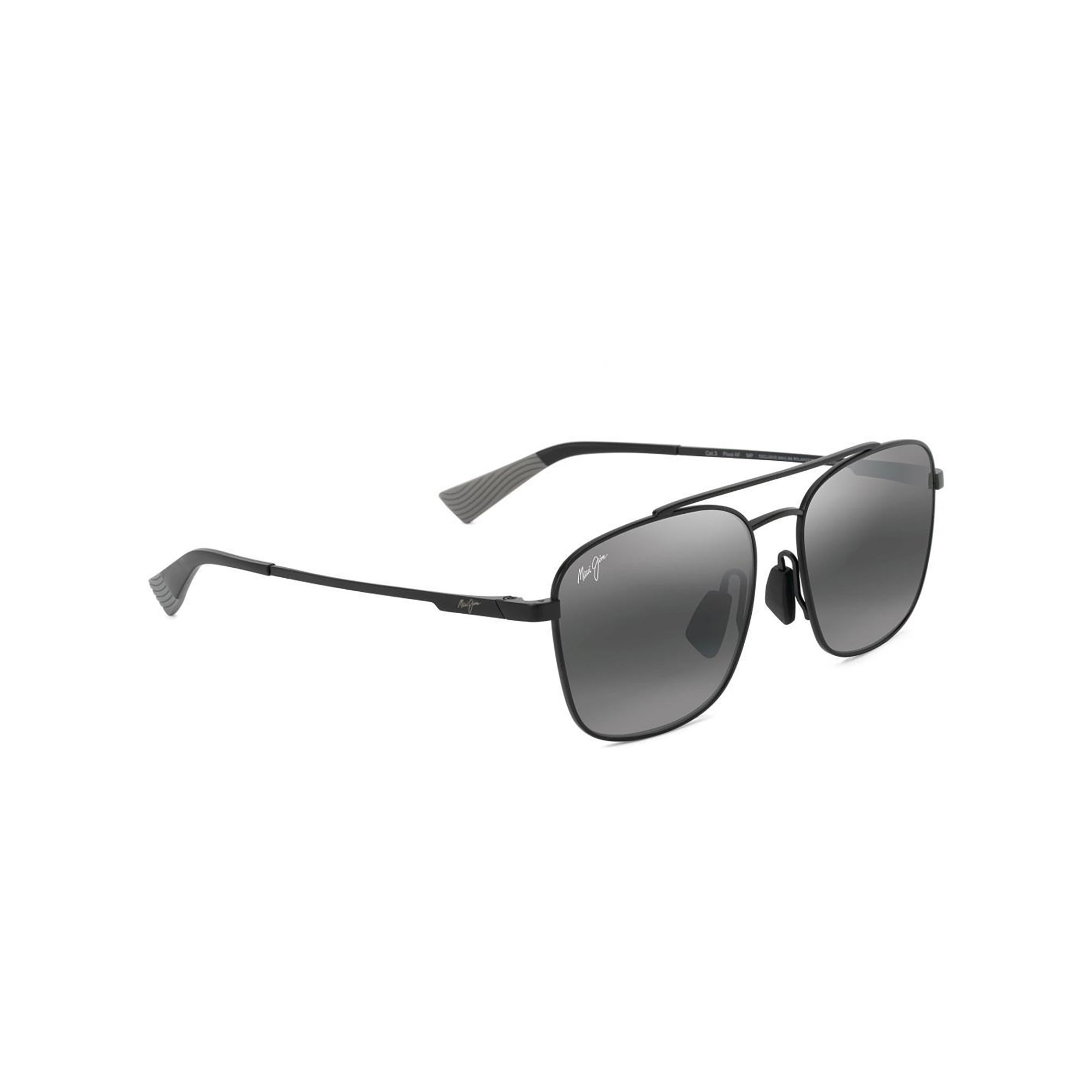 Piwai Asian Fit Polarized Sunglasses Matte Black Frame Neutral Gray Lens