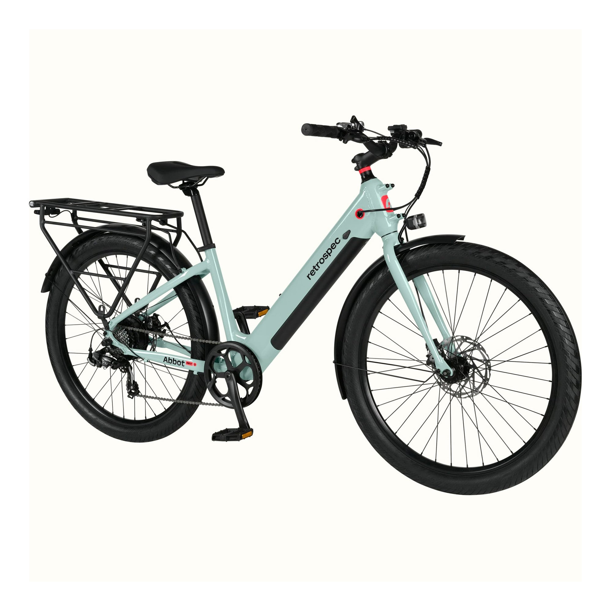 Abbot Rev 2 Step Through Electric Commuter Bike - 16" Frame Sea Glass