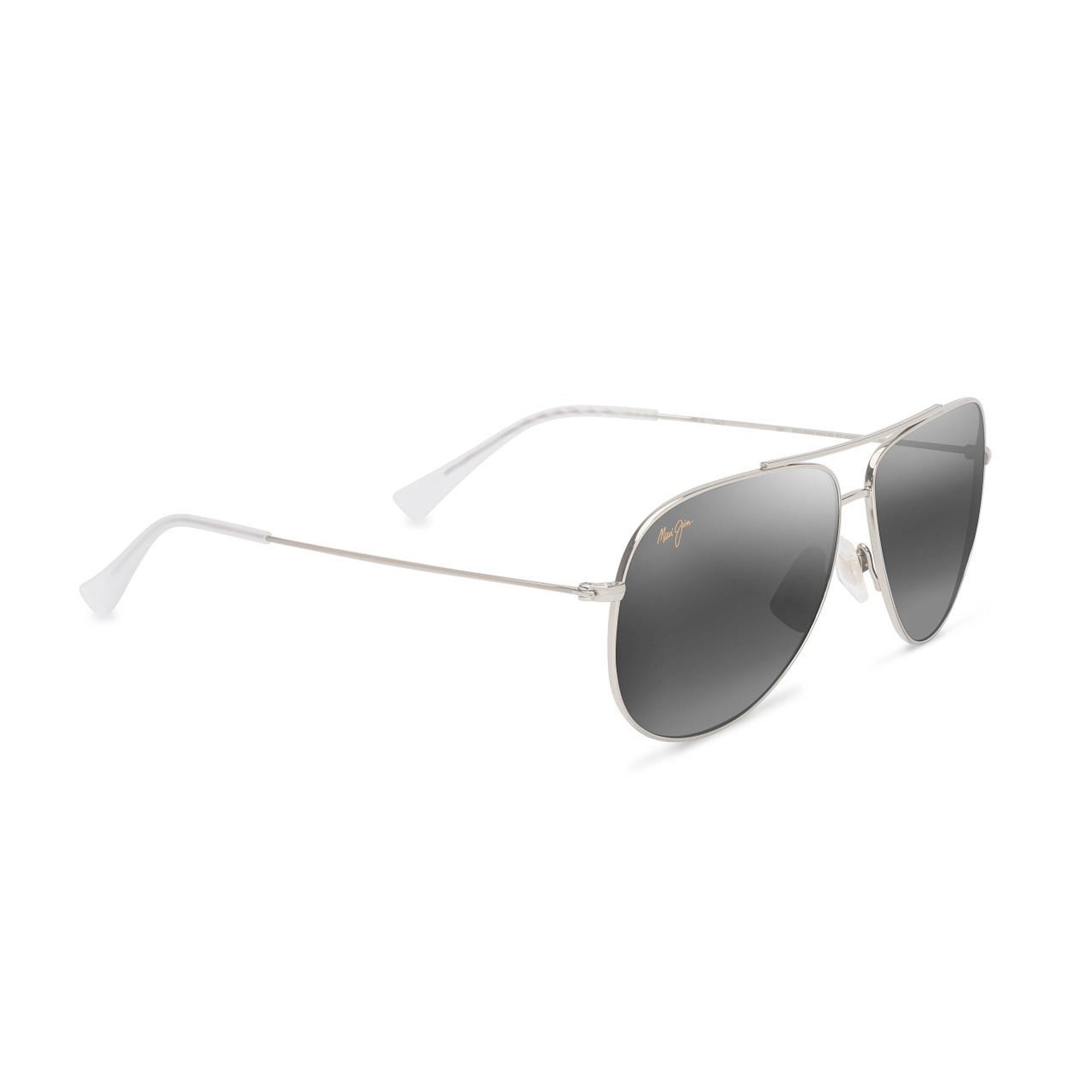 Hau'oli XL Polarized Sunglasses, Shiny Light Gold Frame, Neutral Gray Lens
