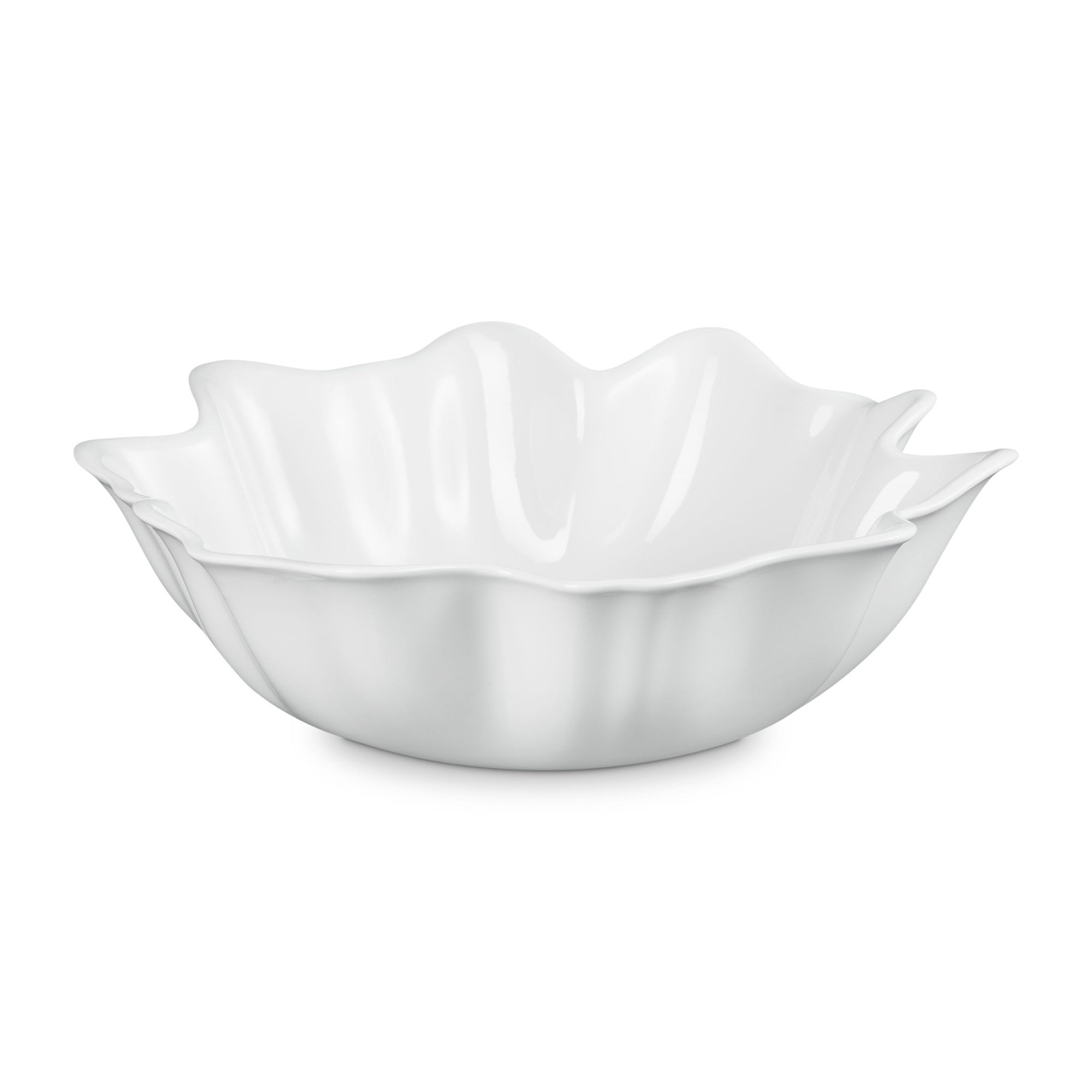4qt Iris Collection Stoneware Serving Bowl White