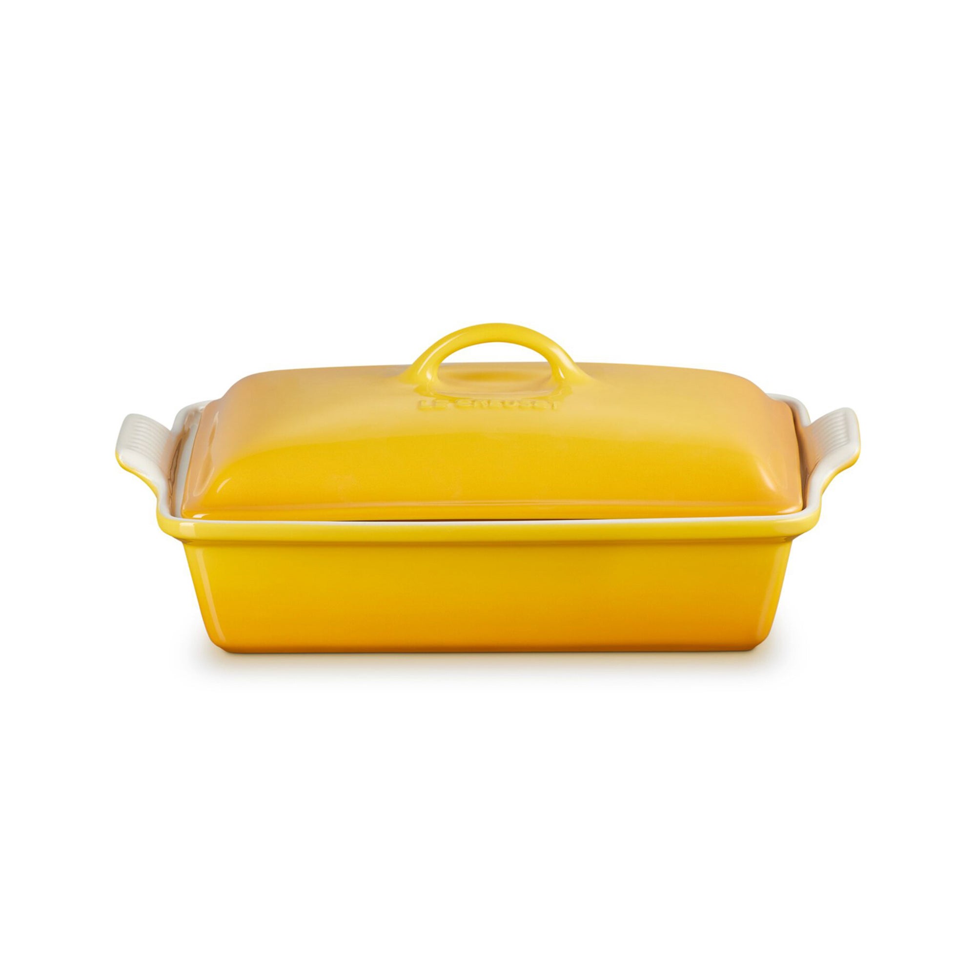 4qt Heritage Stoneware Covered Rectangular Casserole Nectar