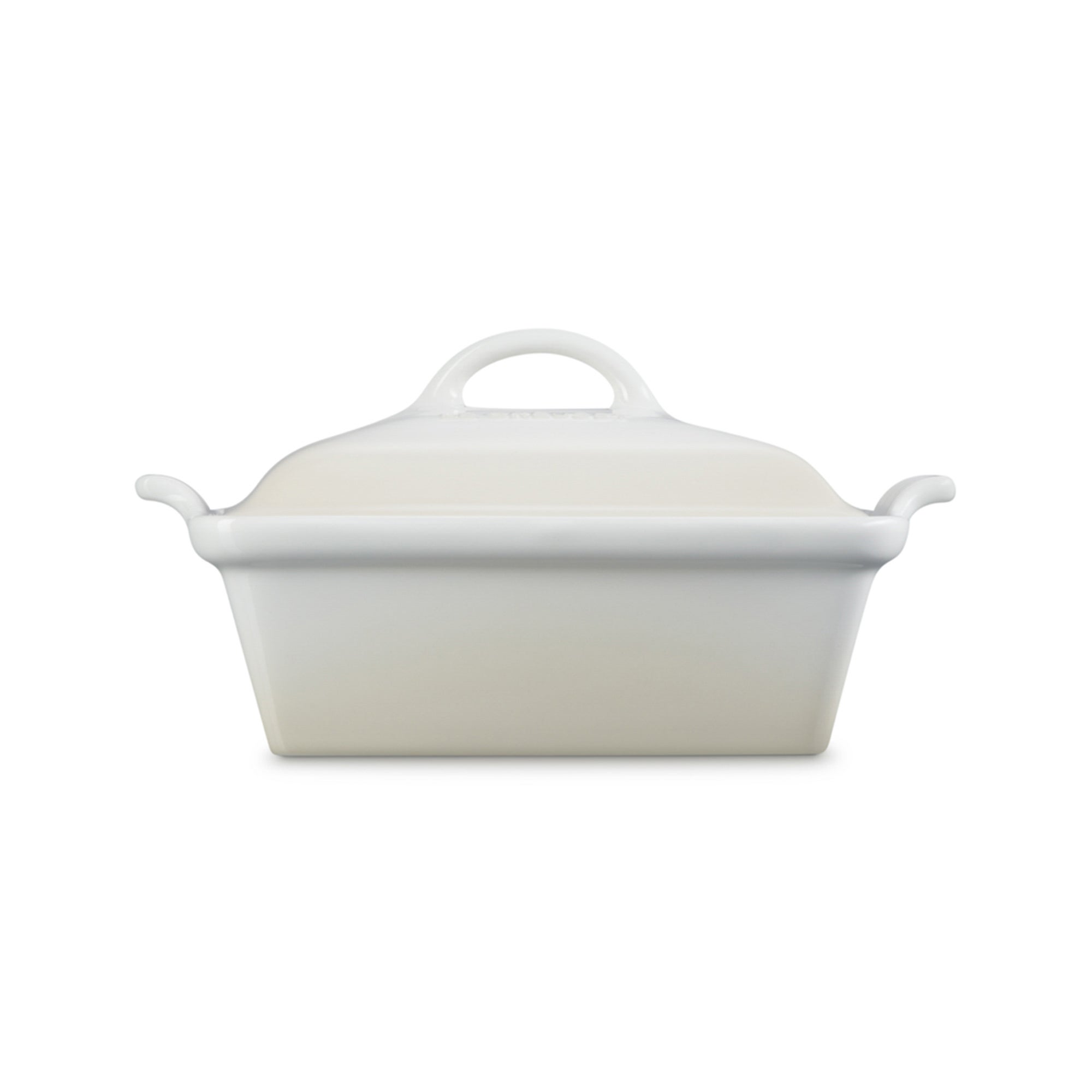 2.5qt Heritage Stoneware Covered Square Casserole Meringue