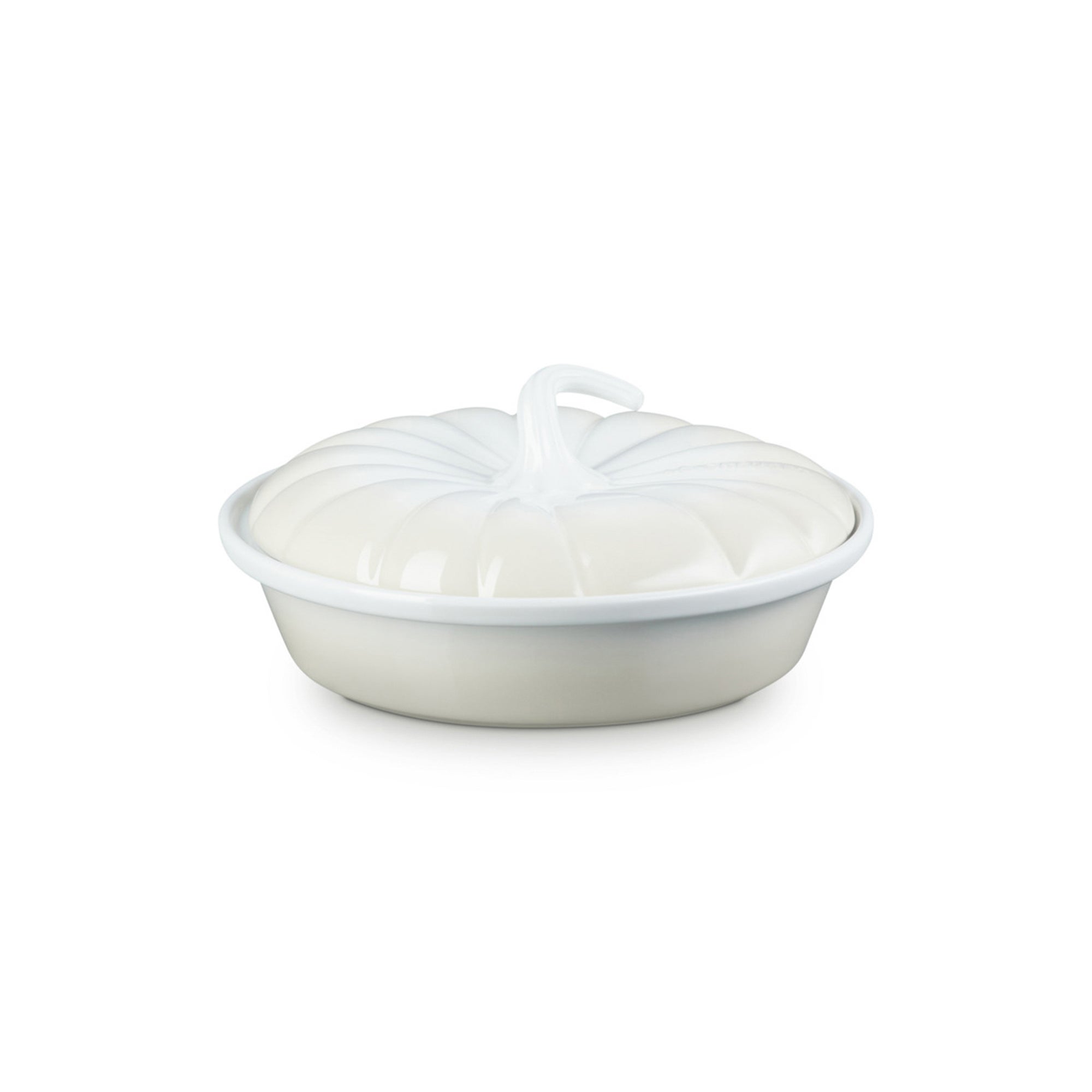 9" Stoneware Pumpkin Baker w/ Lid Meringue