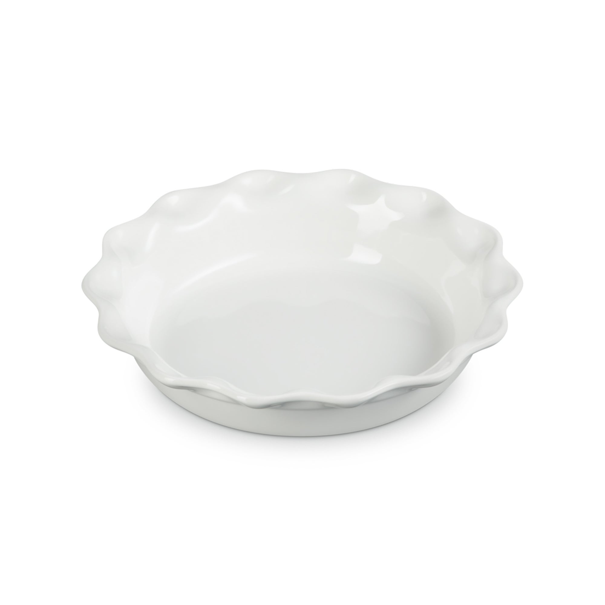 9" Heritage Stoneware Pie Dish White