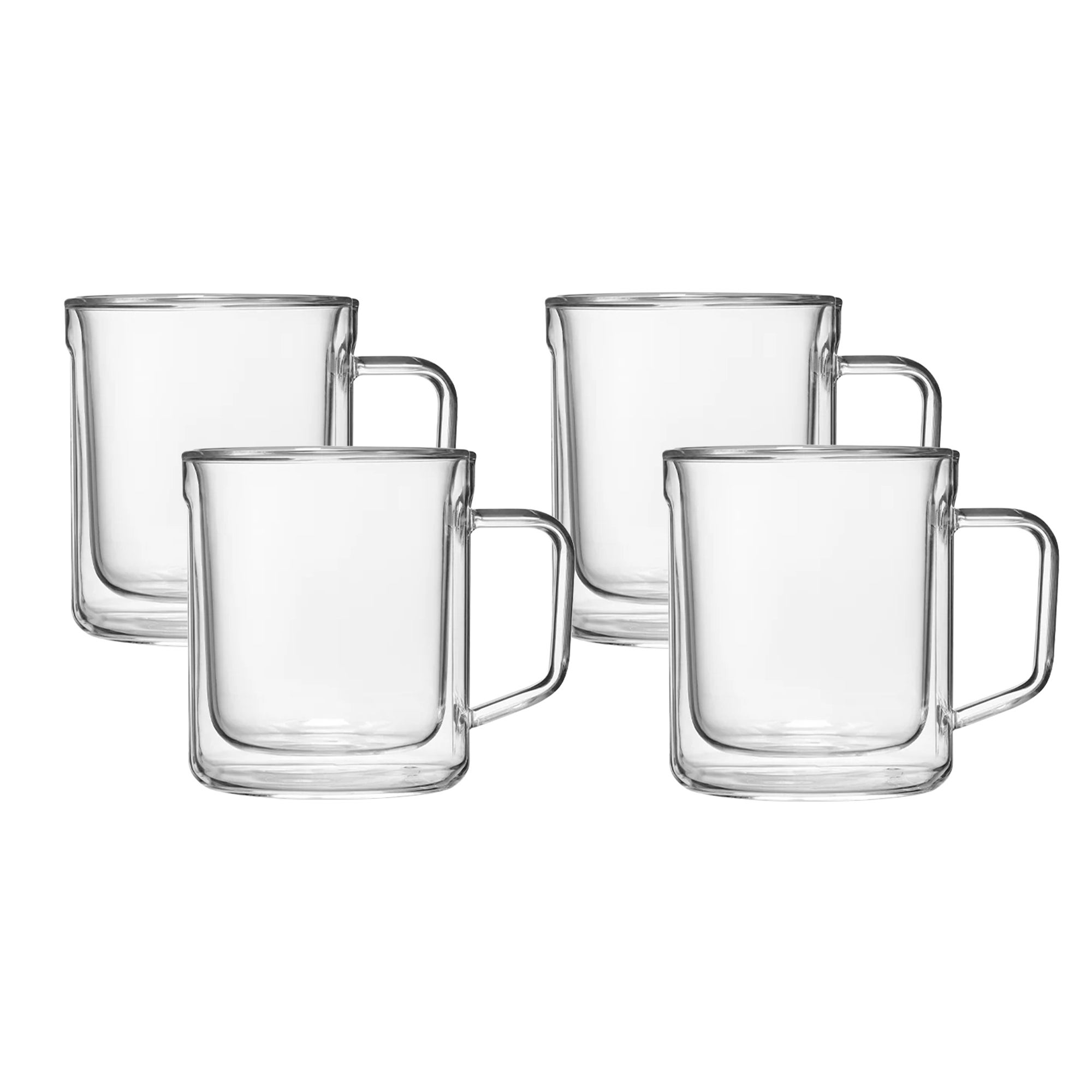 12oz Mug Glasses - Set of 4 Clear