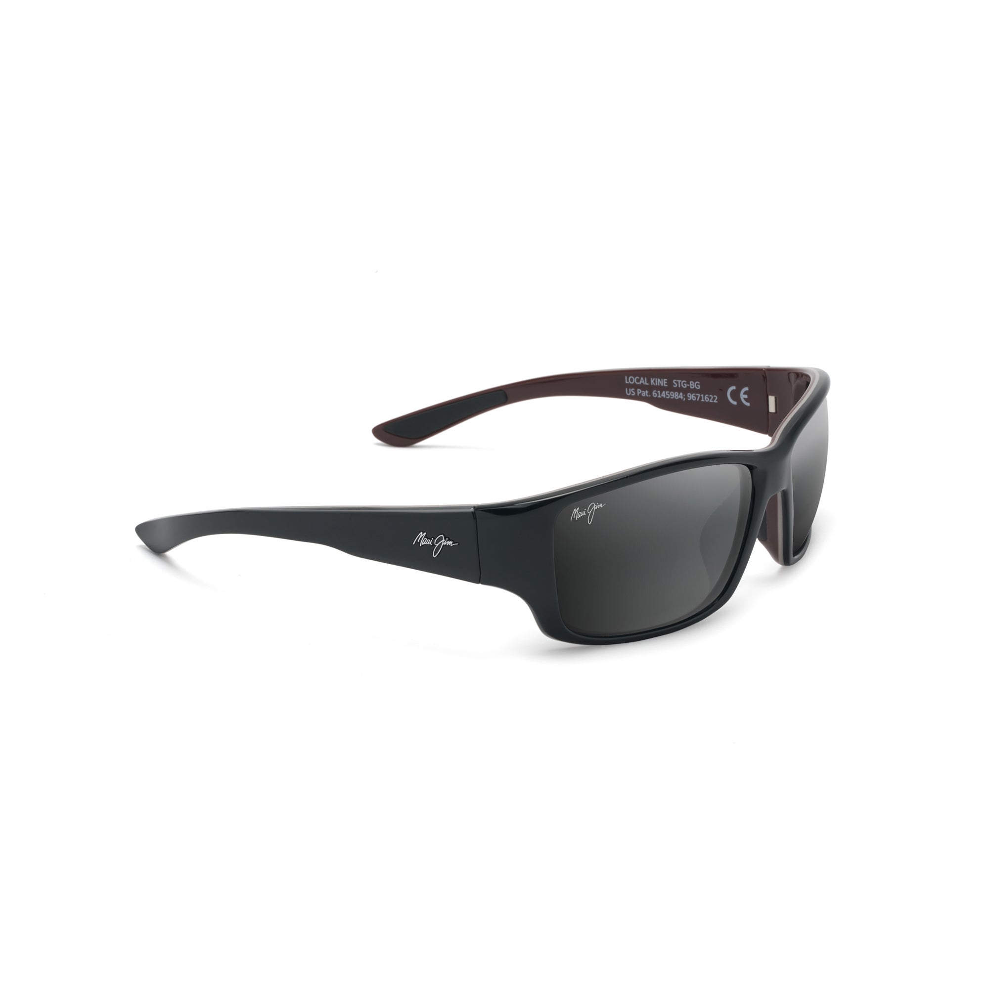 Local Kine Polarized Sunglasses Shiny Black & Gray Frame Neutral Gray Lens