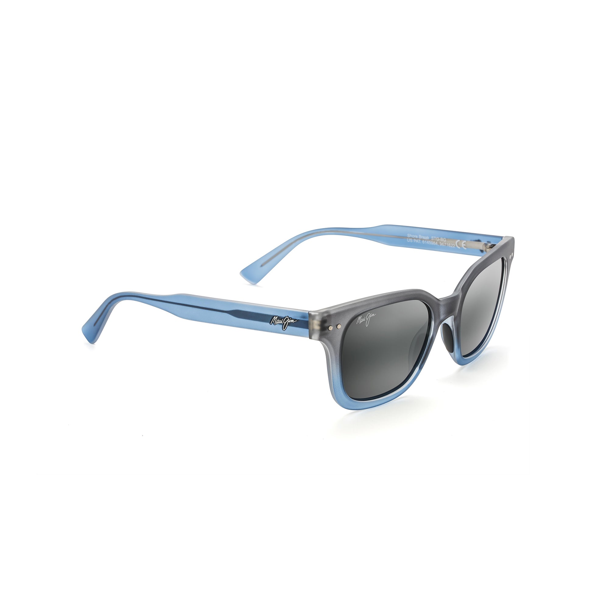 Shore Break Polarized Sunglasses Blue Gray Frame Neutral Gray Lens