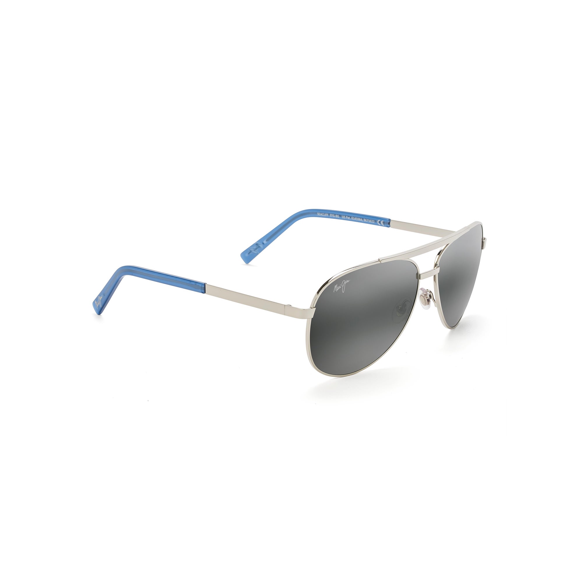 Seacliff Polarized Sunglasses Silver Frame Neutral Gray Lens