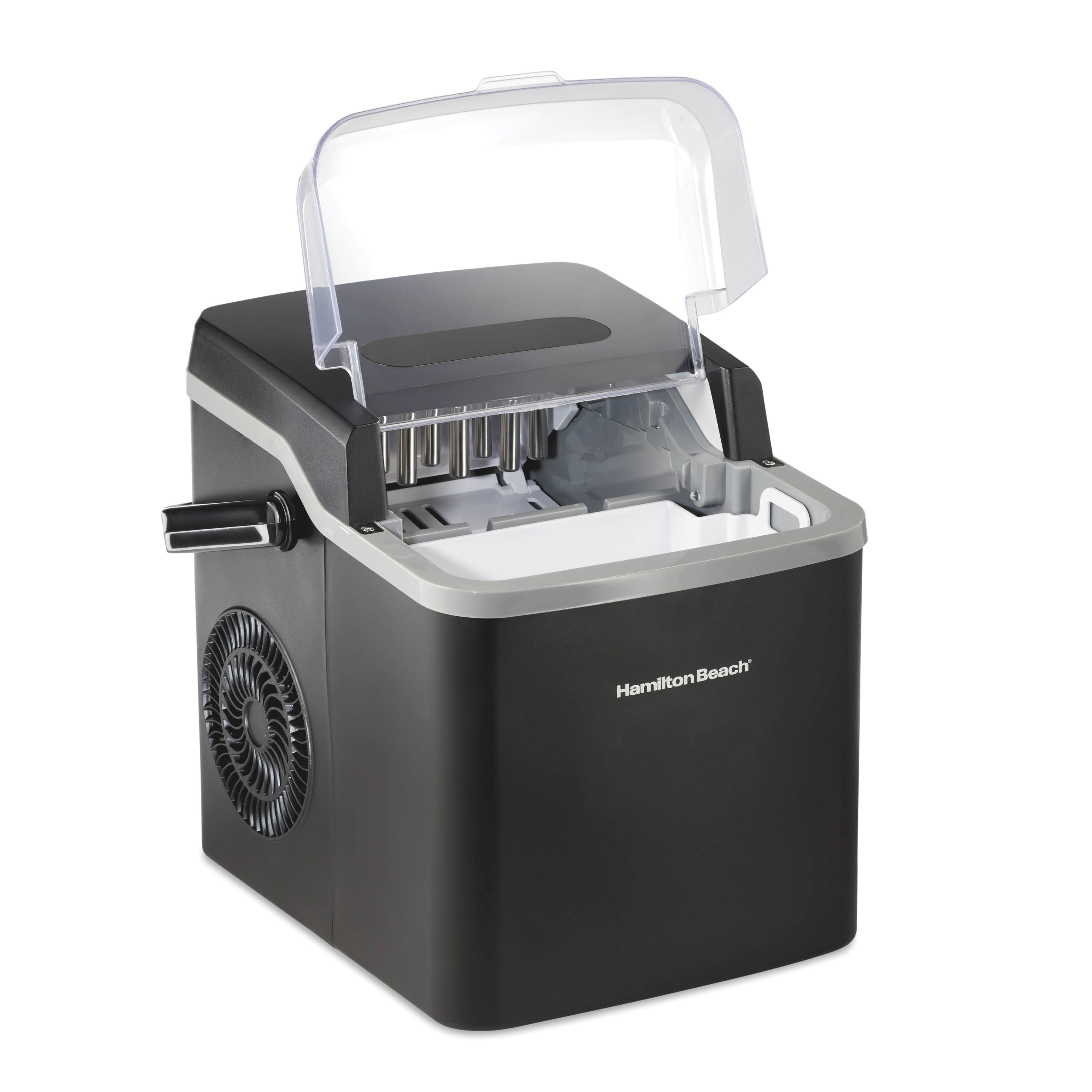 Compact Countertop Ice Maker w/ Easy-Carry Handle Black