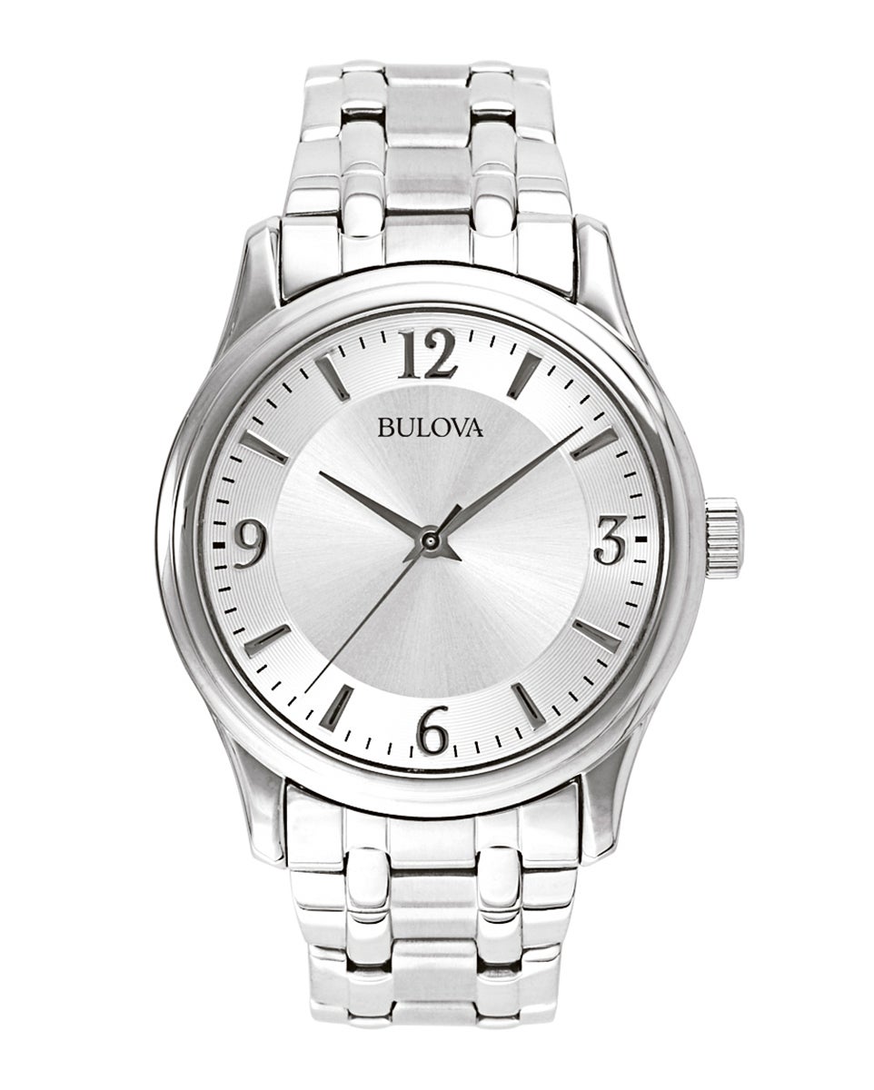 Men's Corporate Collection Silver-Tone Stainless Steel Watch, Silver Dial